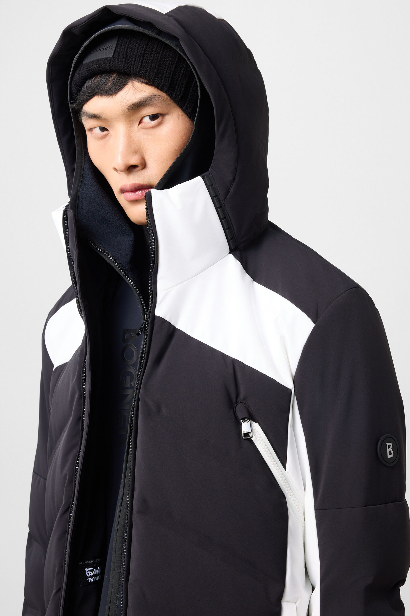 Jervie ski jacket Black and white