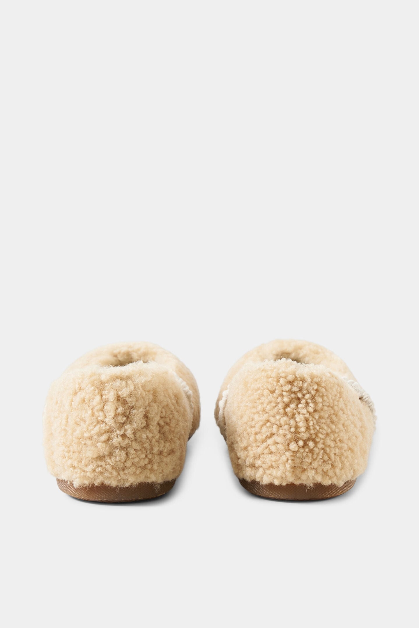 Lambskin ballerina flats Beige