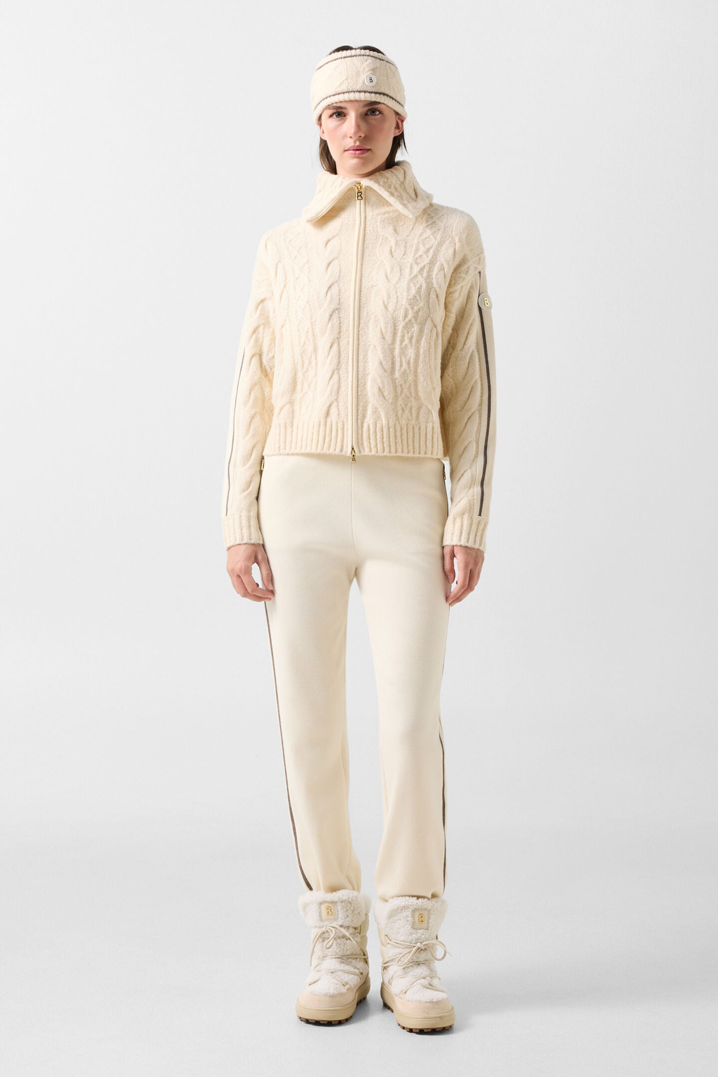 Lotta Virgin Wool Blend Knit Jacket Off-White