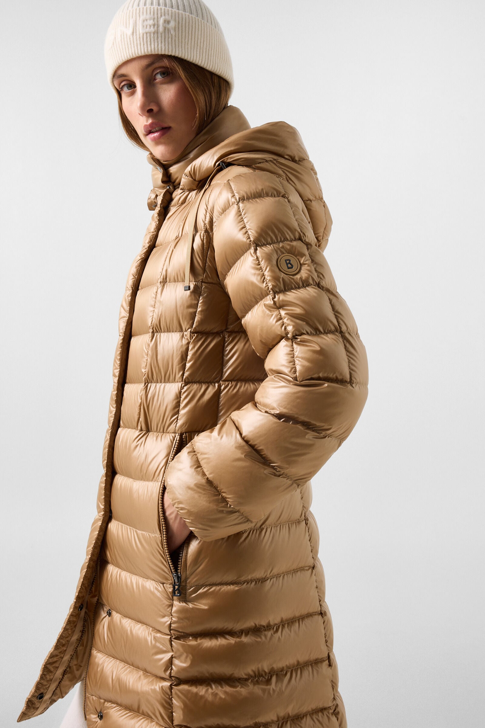 Meryl down coat Camel
