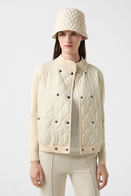Becca hybrid knit jacket Cream