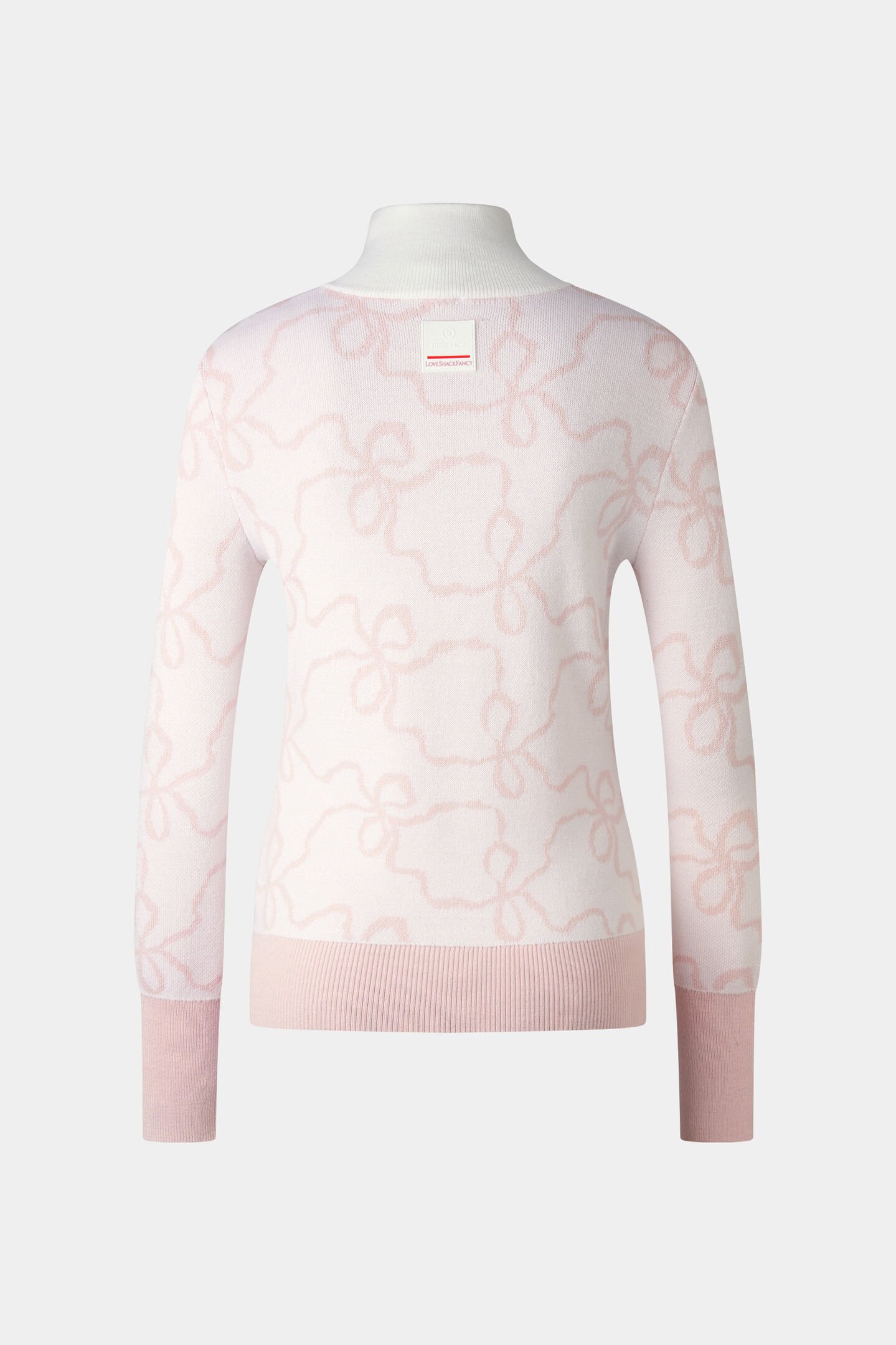 Knitted troyer Azra Pink/Off-White