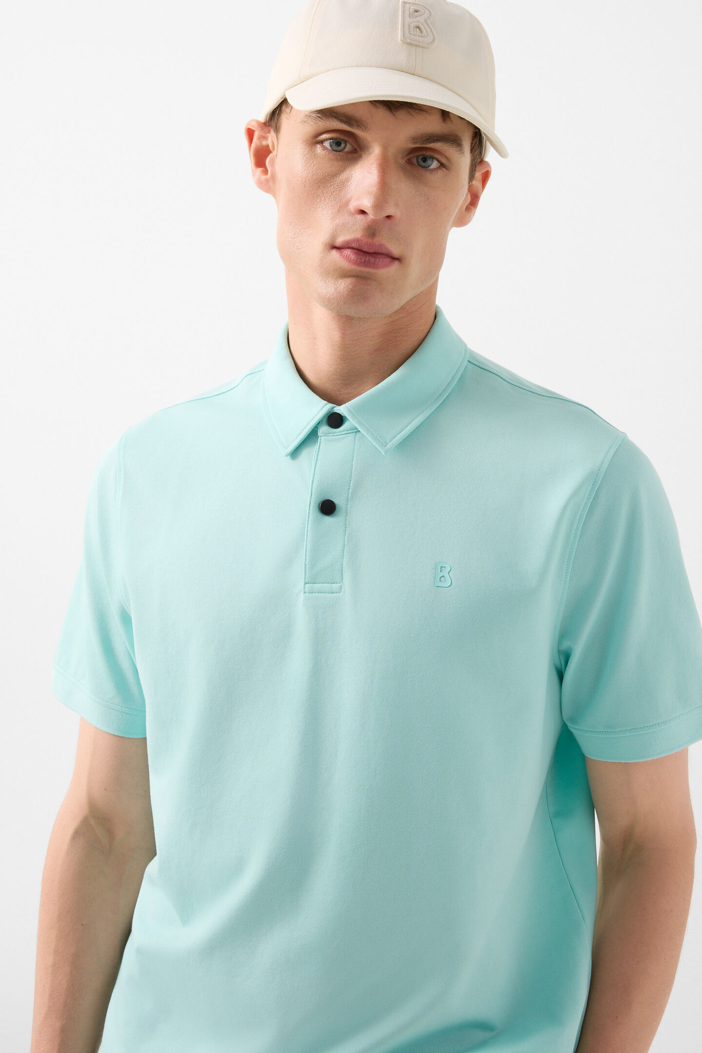 Timo polo shirt Cyan-blue