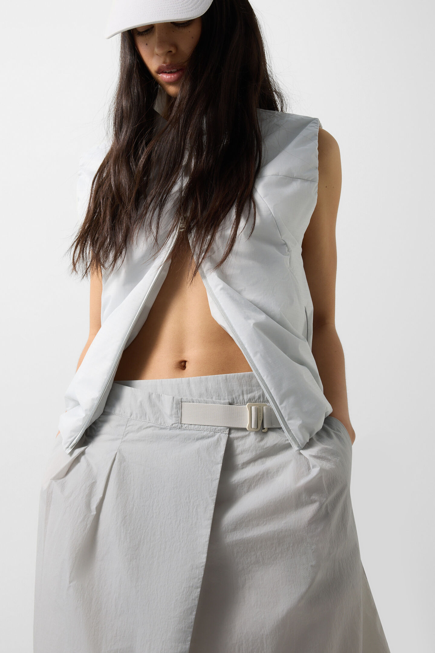Wrap skirt Tela Light grey