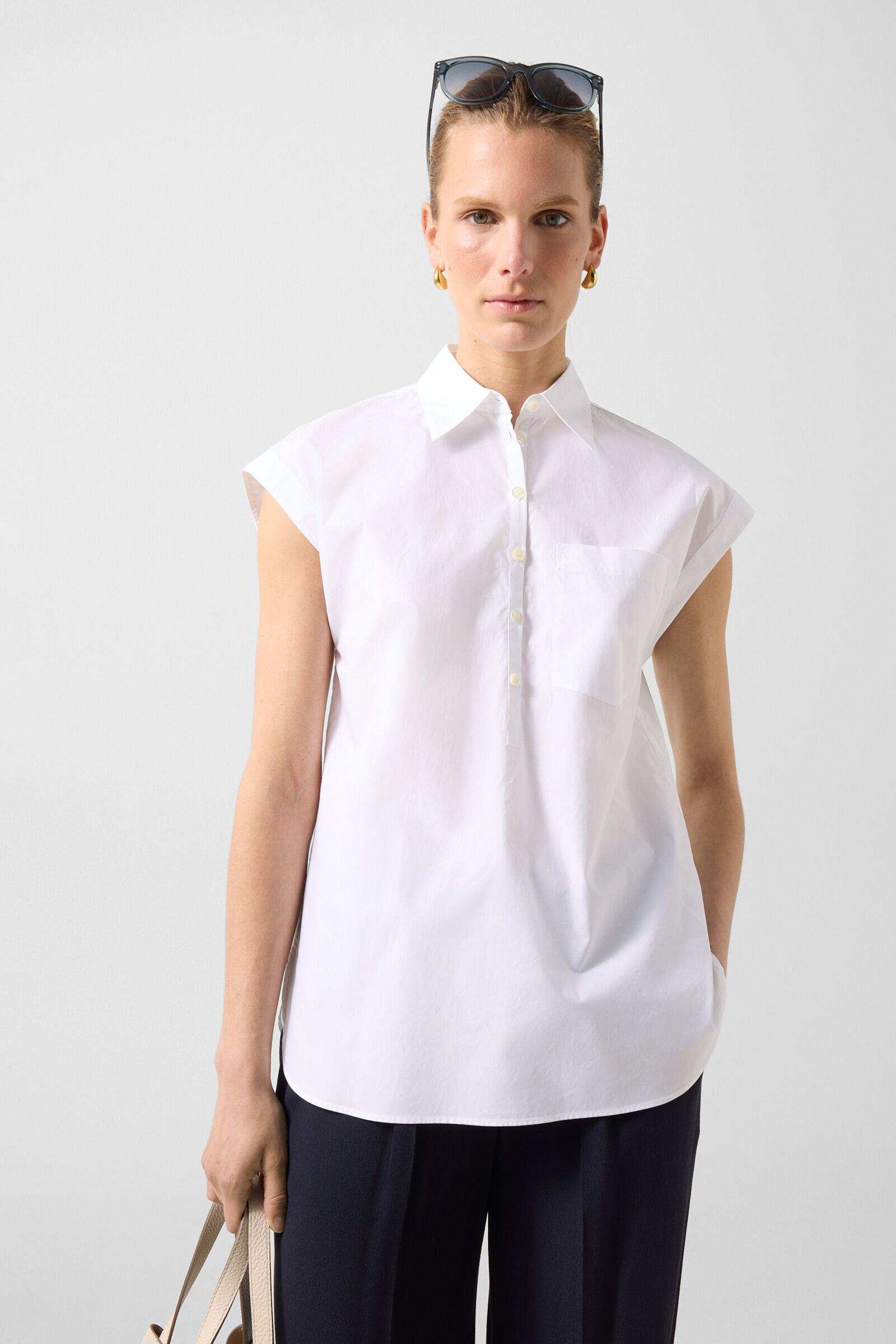 Bluse Hunter Wei&szlig;