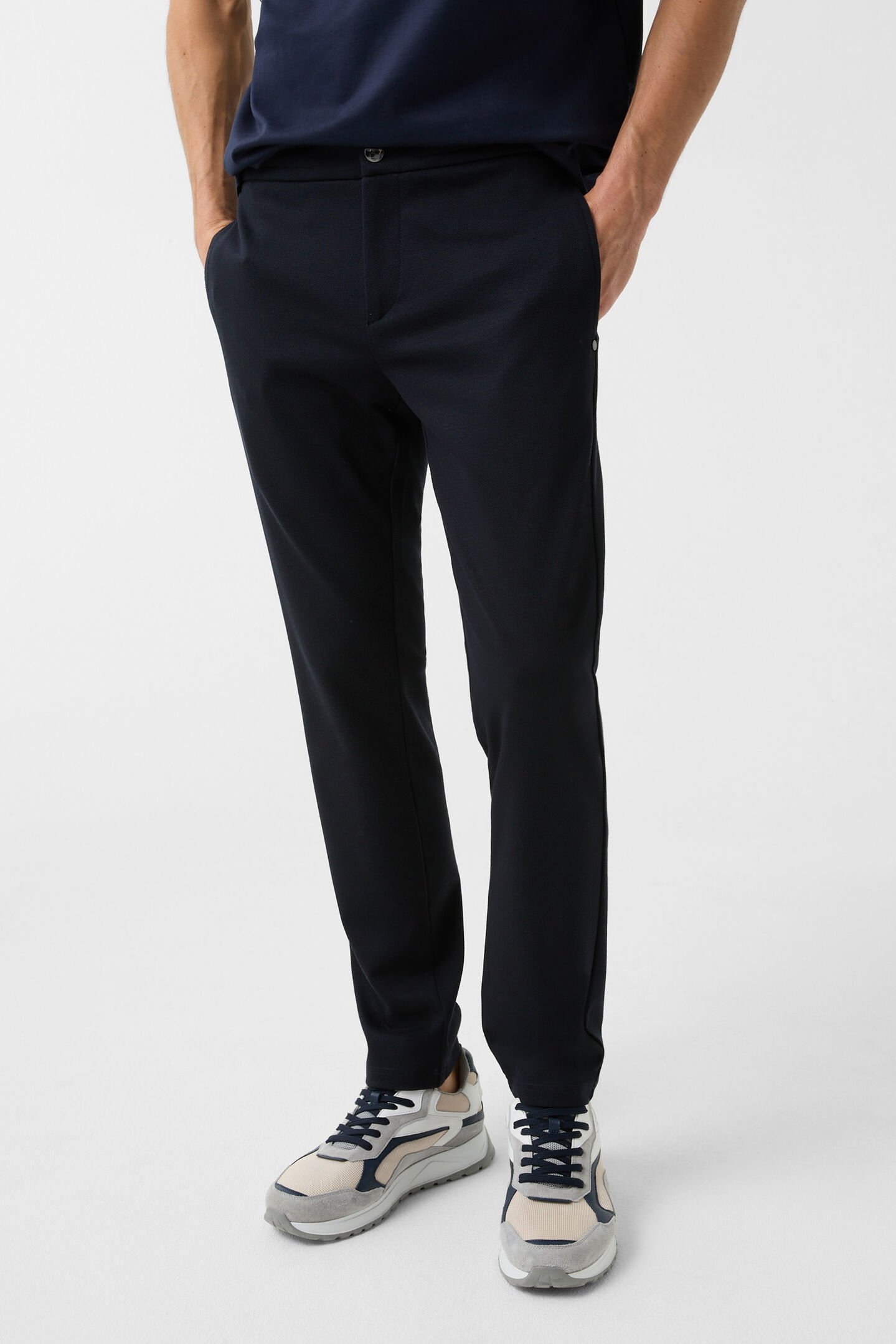 Twill broek Riley Actief Marineblauw
