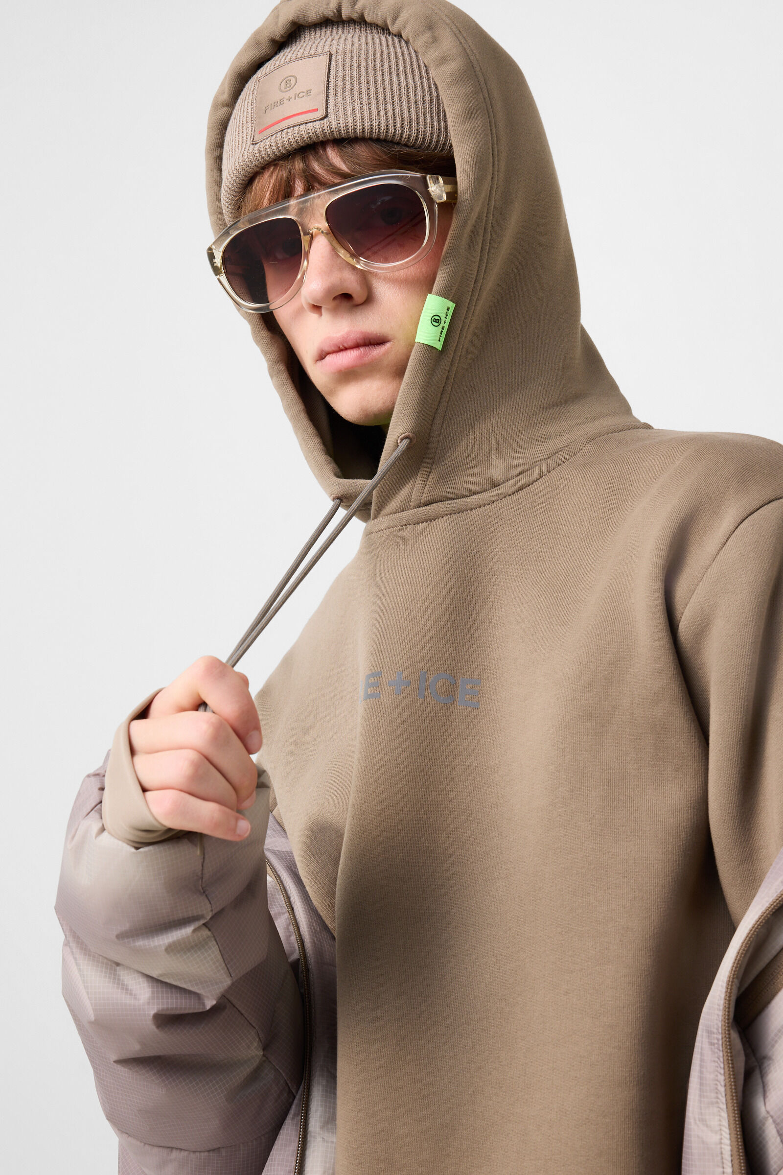 Covell Cotton Hoodie Taupe