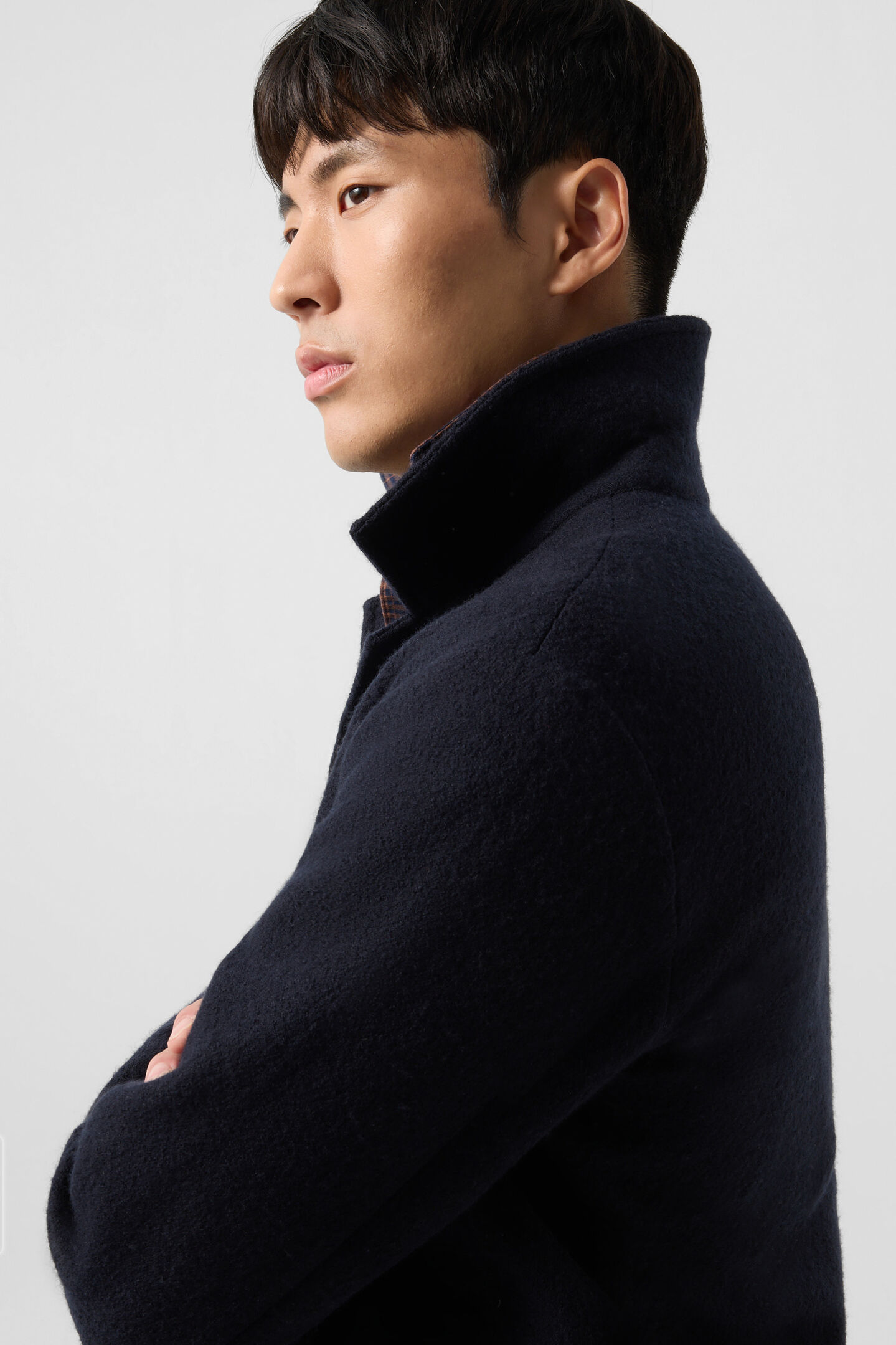 Wool overshirt Blanco Navy blue