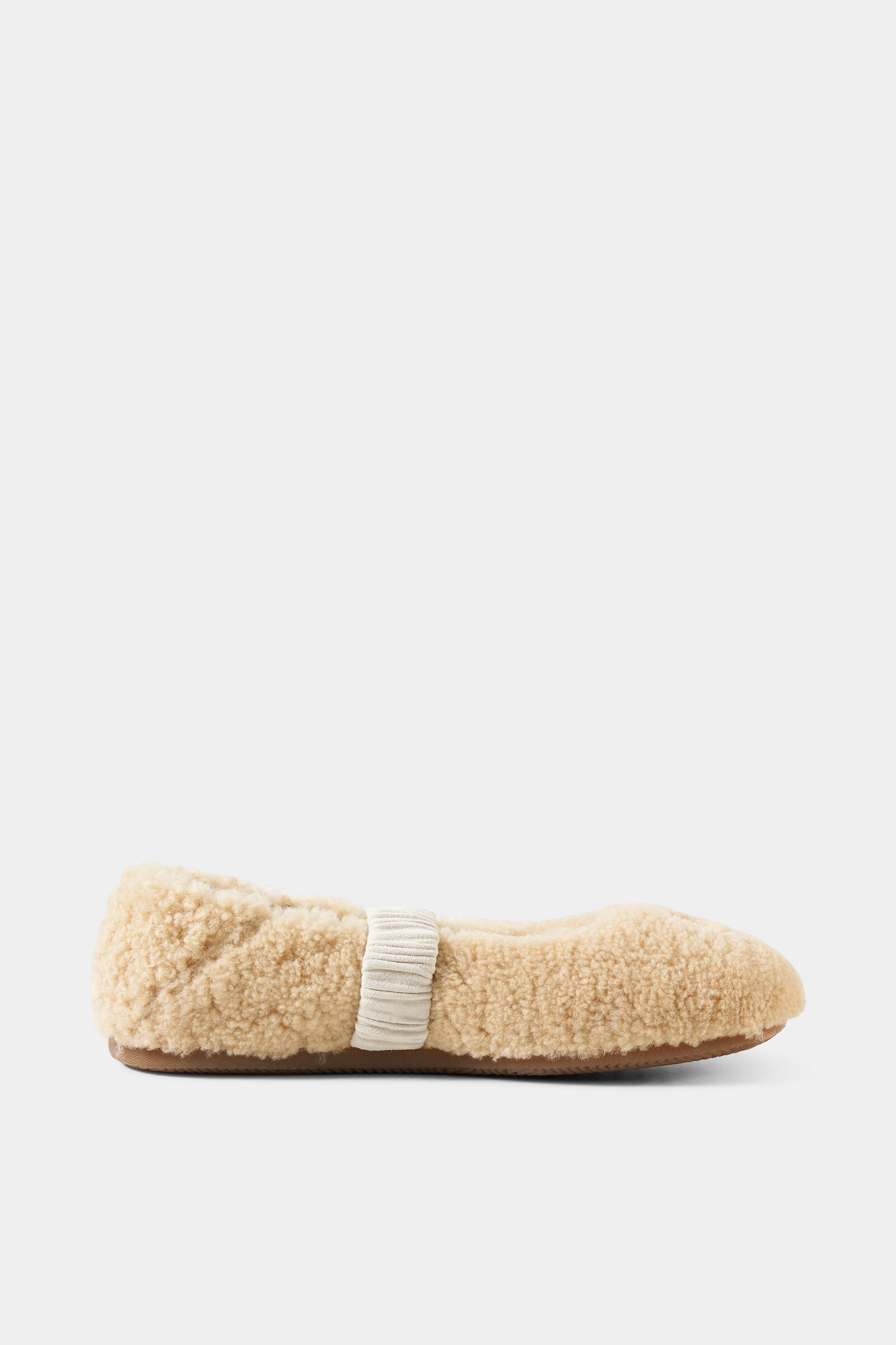 Lambskin ballerina flats Beige