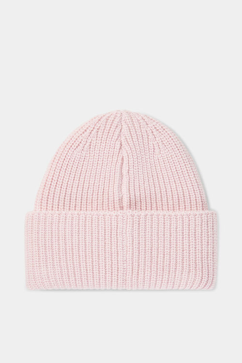 Larahk Virgin Wool and Knitted Cashmere Hat Pink