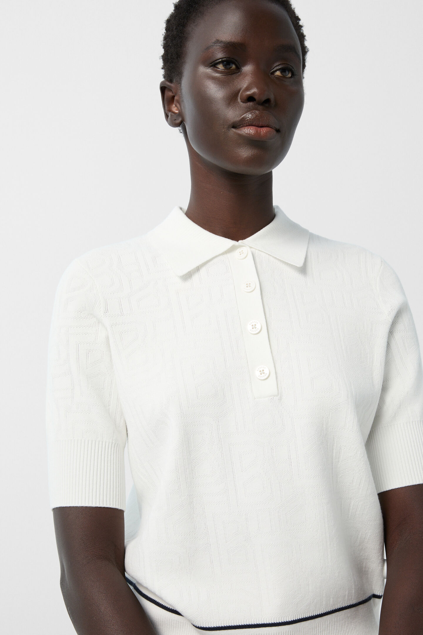 Maia knitted polo shirt Off-white