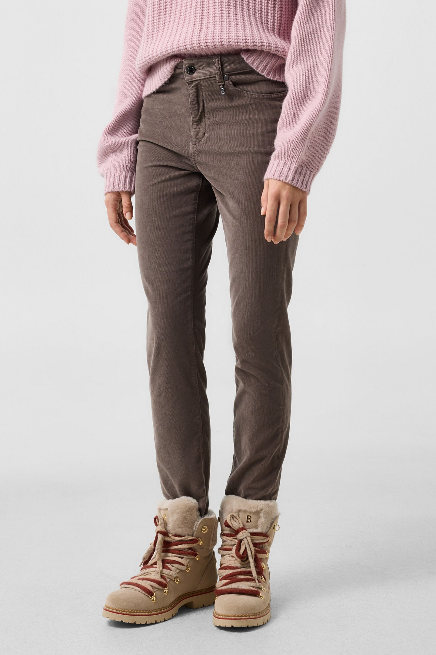 Julie corduroy trousers Grey-brown