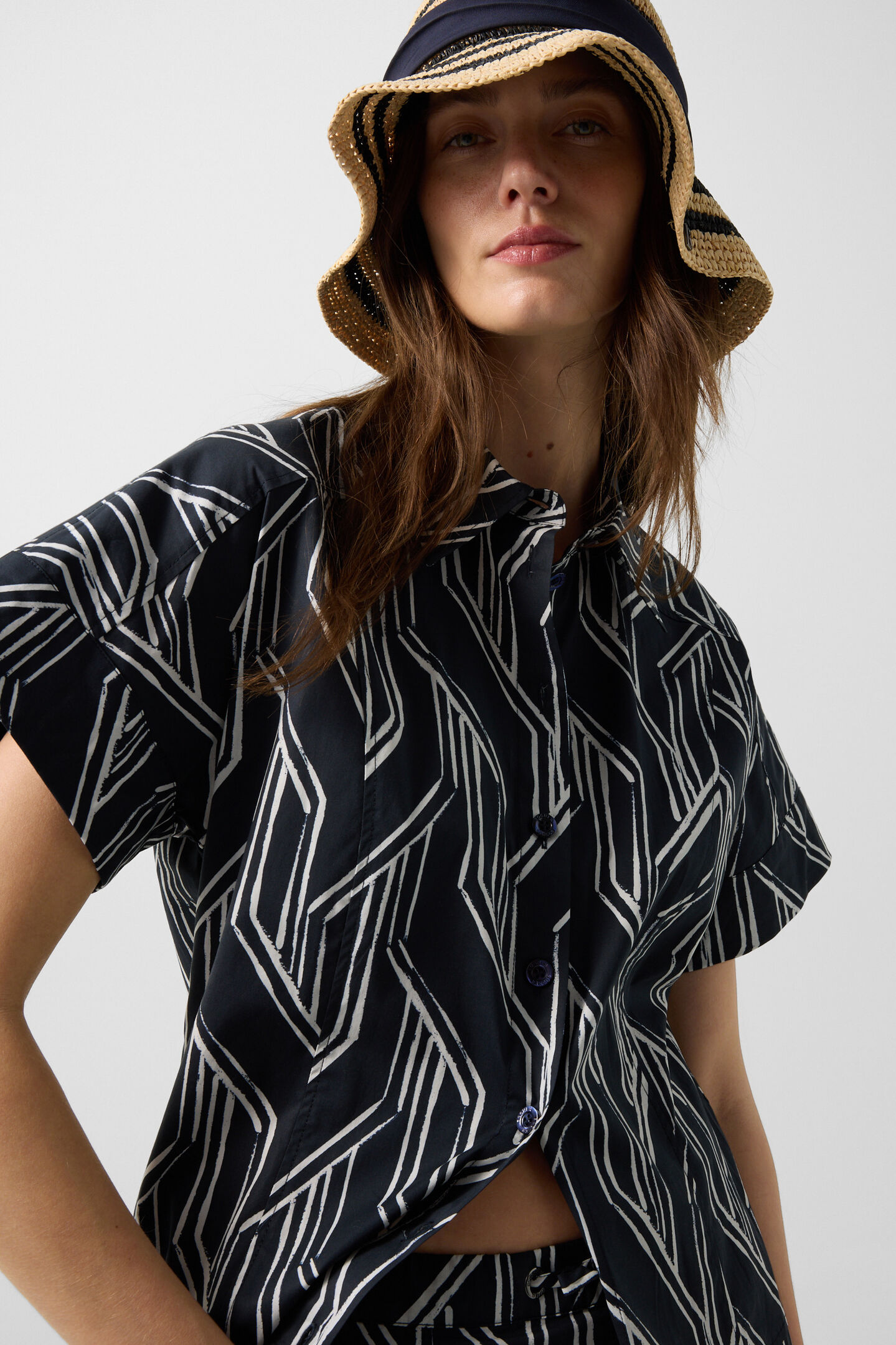 Roxana shirt dress Navy blue/off-white