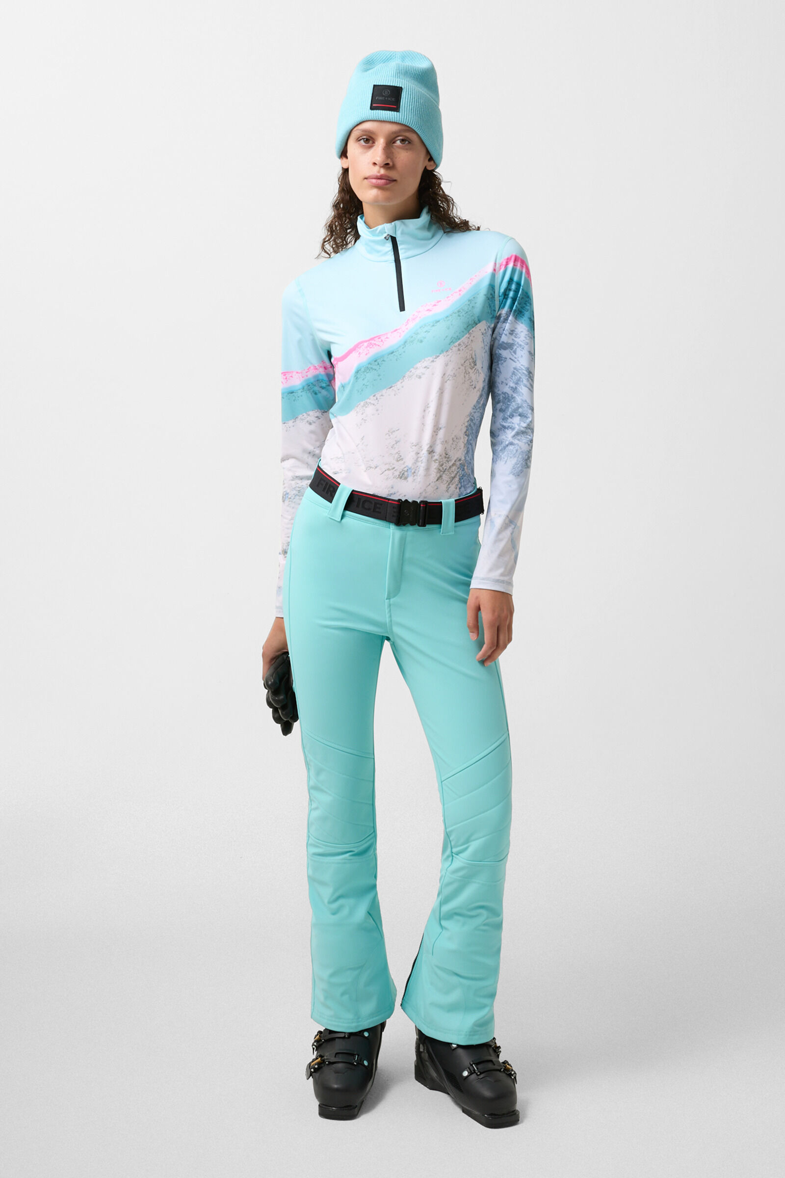 Zula softshell ski trousers Ice blue