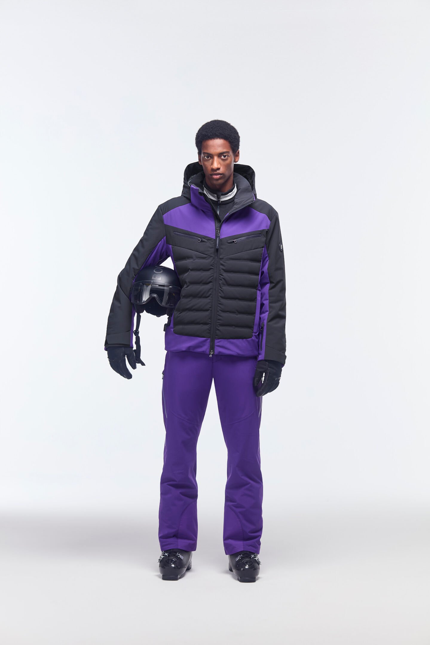 Feliks down ski jacket Navy blue/purple