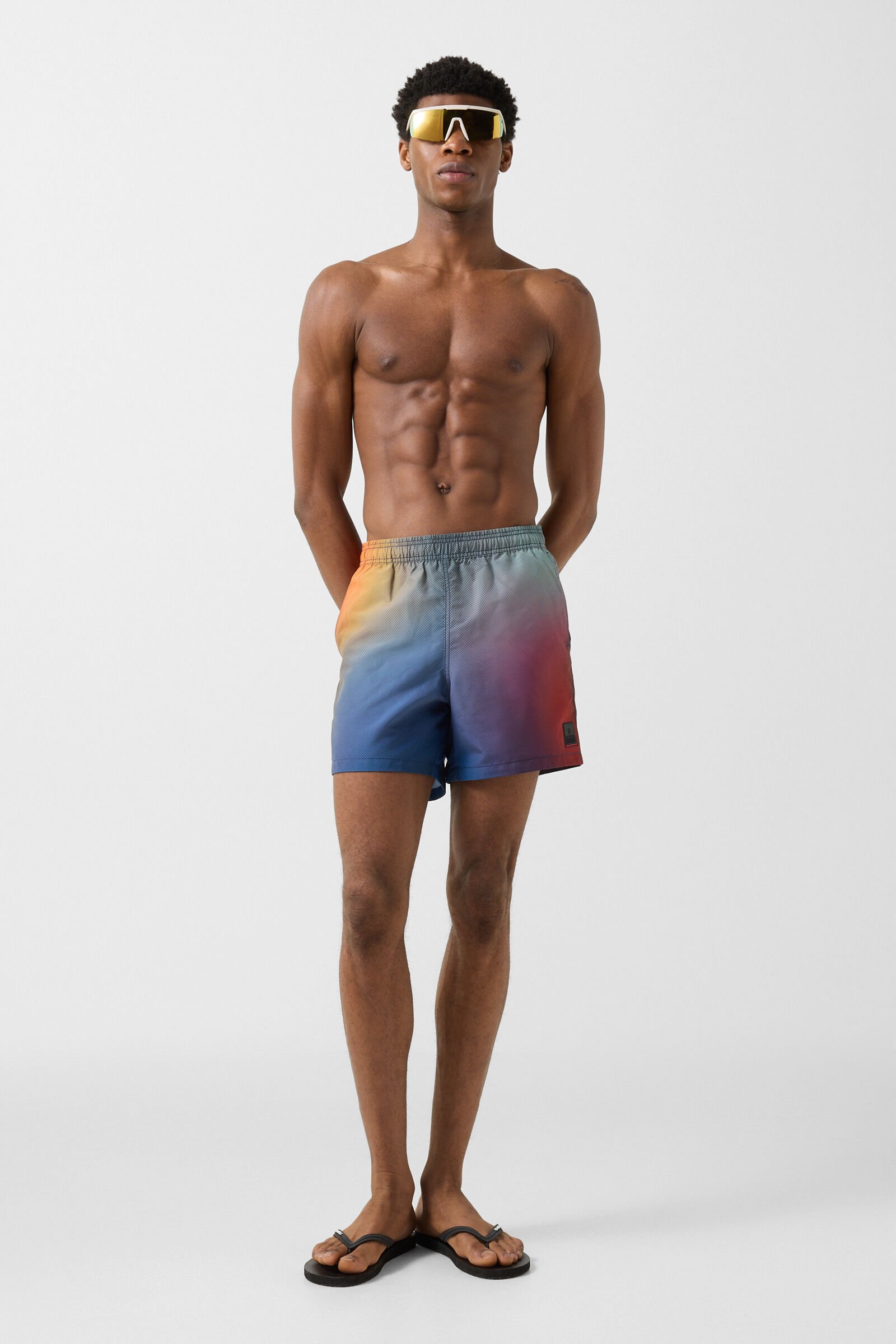Zwemshorts Laron Blauw/rood/oranje