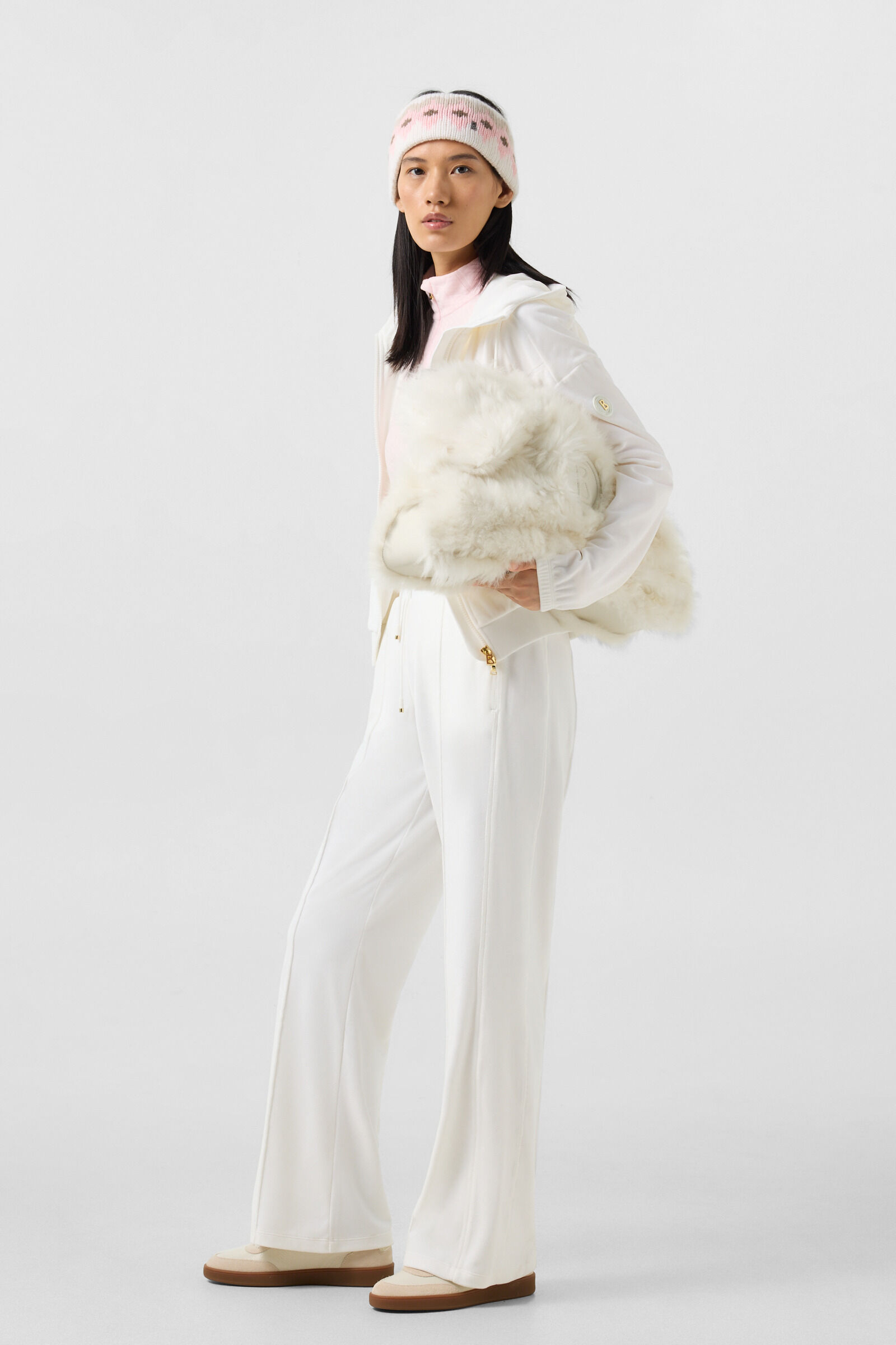 Pantalon de samedi Felice Blanc cass&eacute;