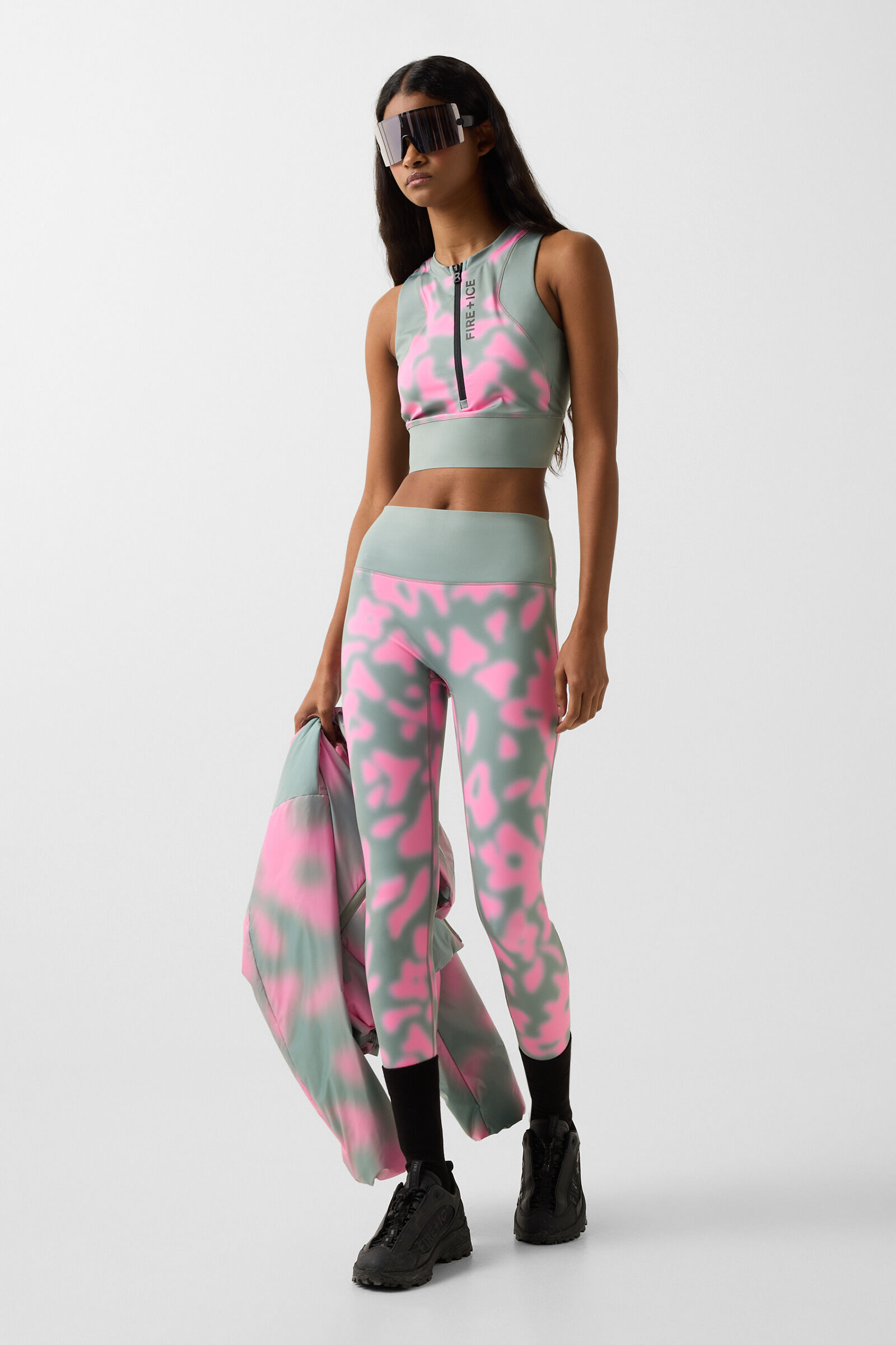 Tights Cherien Eukalyptus/Pink