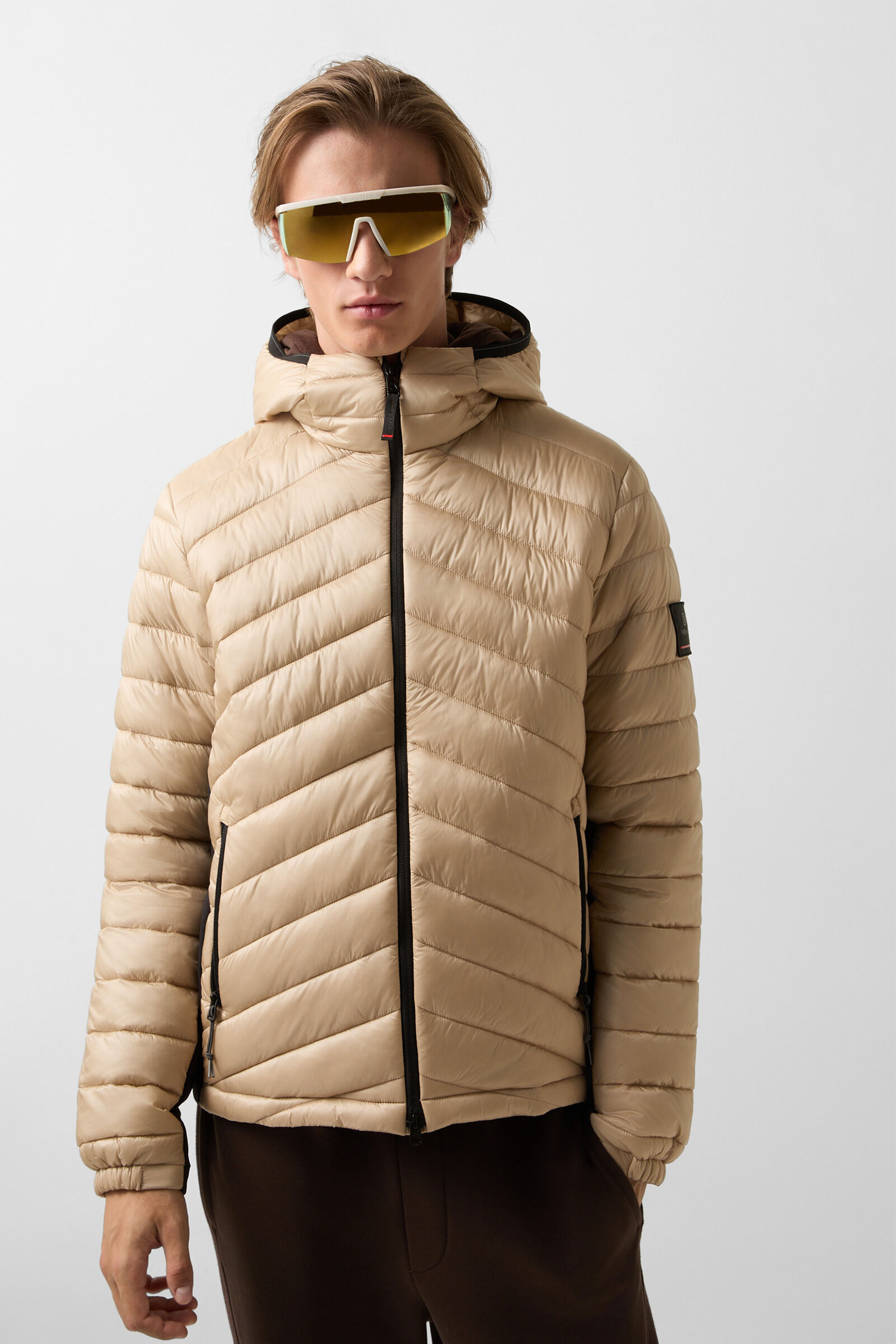 Elvis quilted jacket Beige/black
