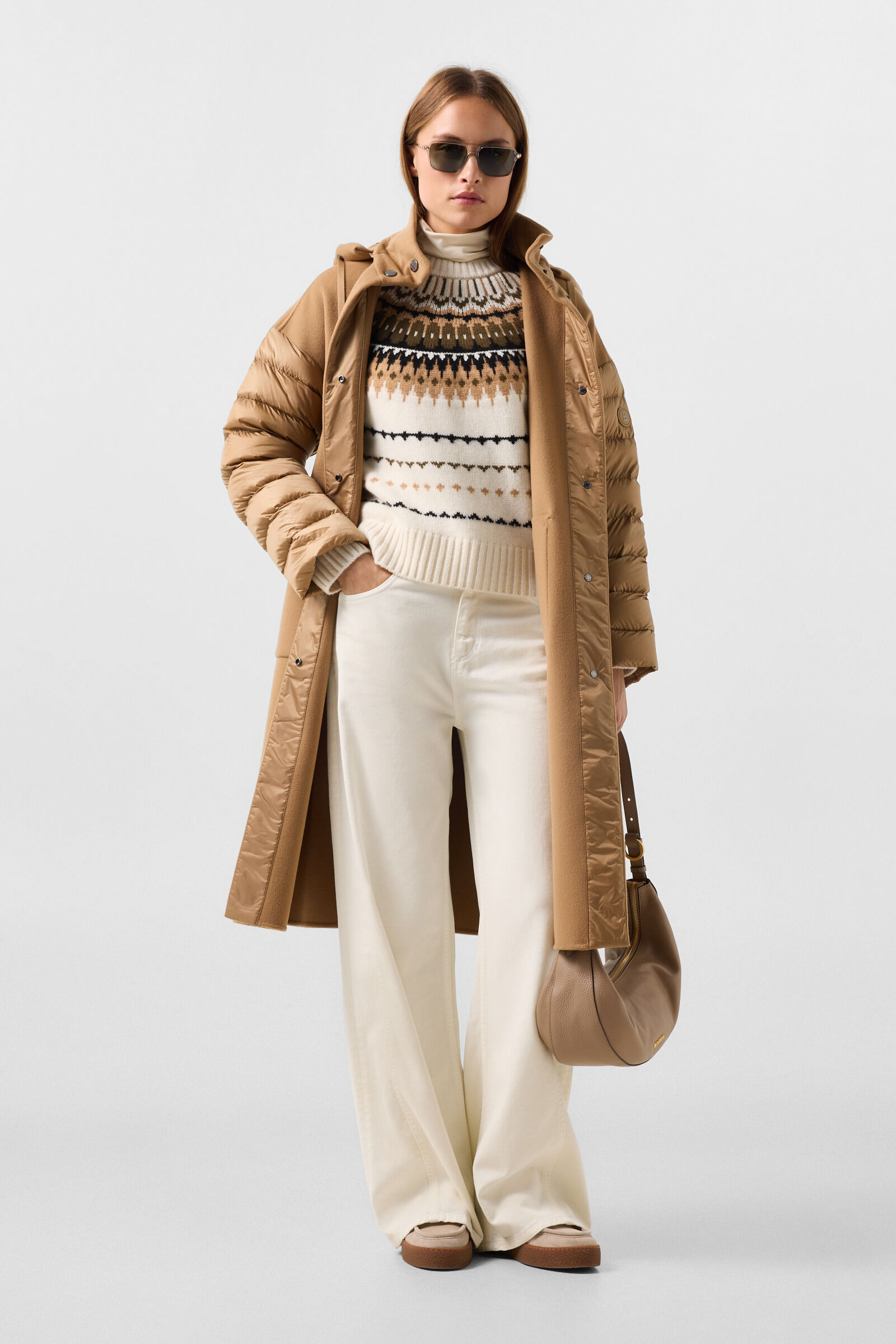 Trisha double-faced wool coat Camel