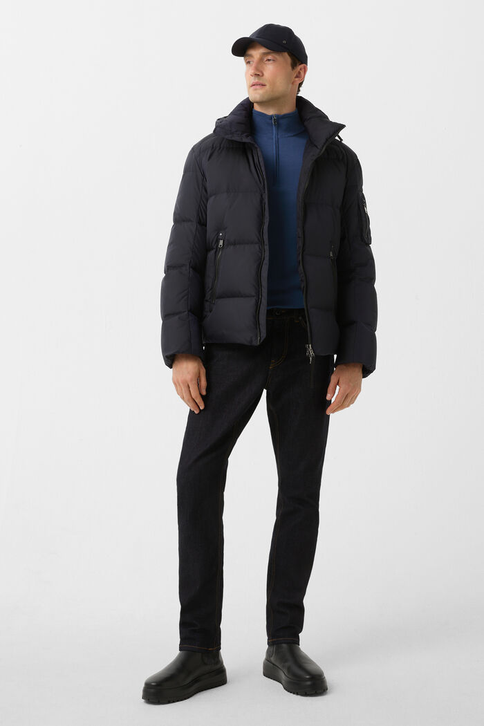 Ouri fine knit troyer Blue Ouri fine knit troyer Blue