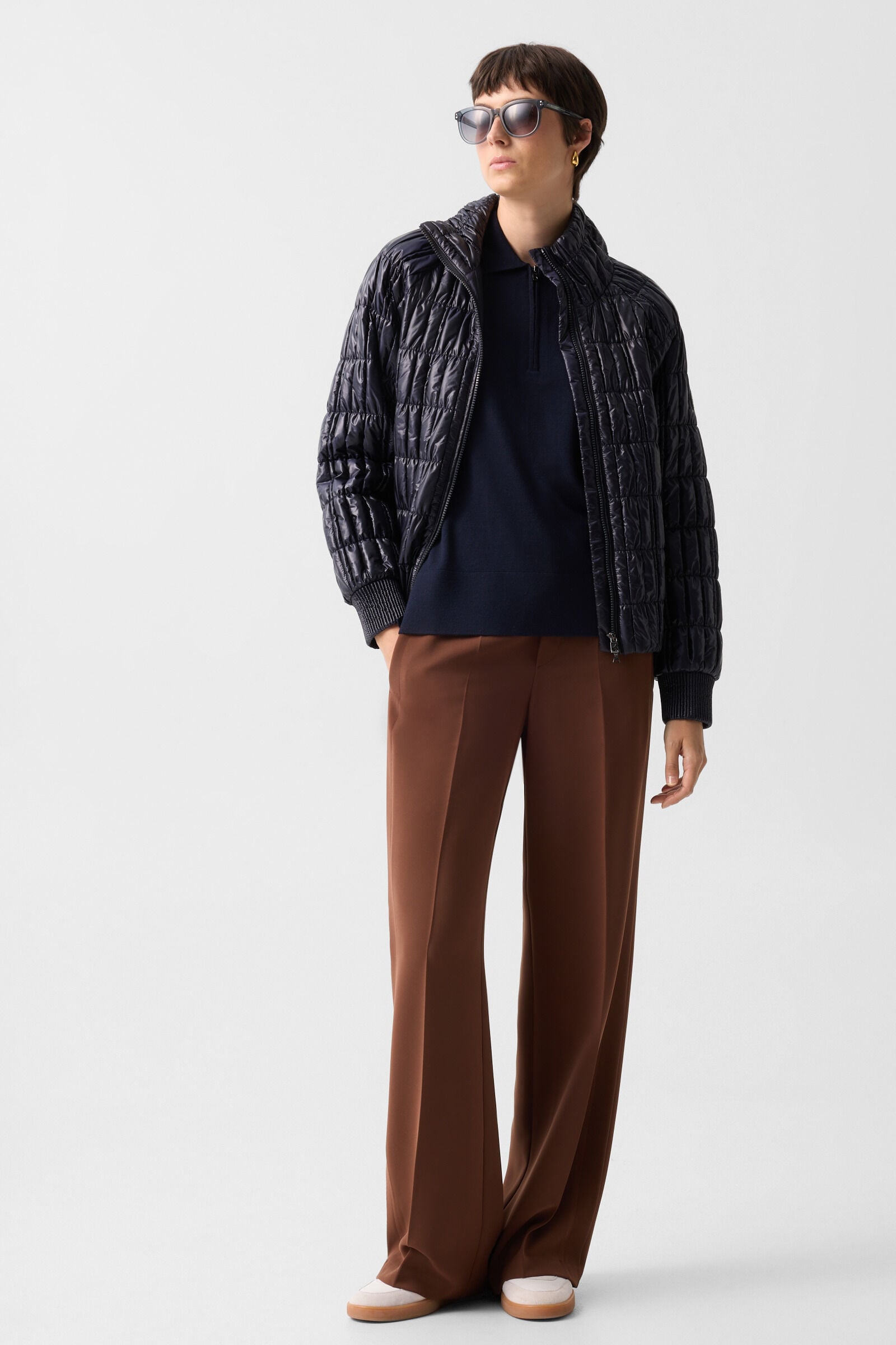 Maureen virgin wool polo shirt Navy blue