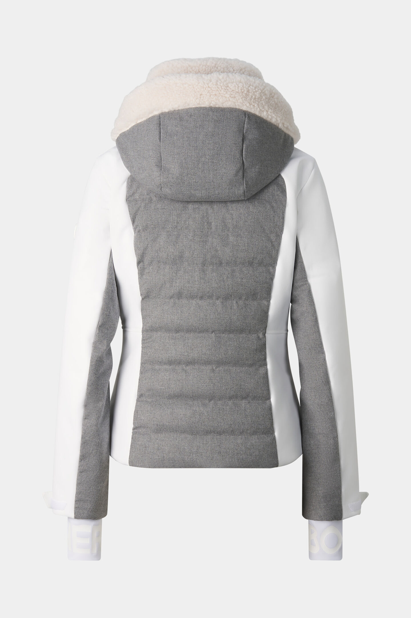 Linn Down Ski Jacket Light Gray/Off-White