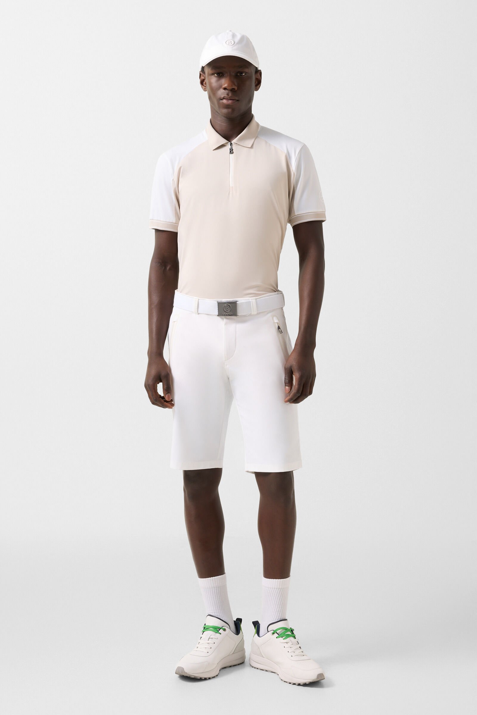 Fabius functional short-sleeved top Sand/white