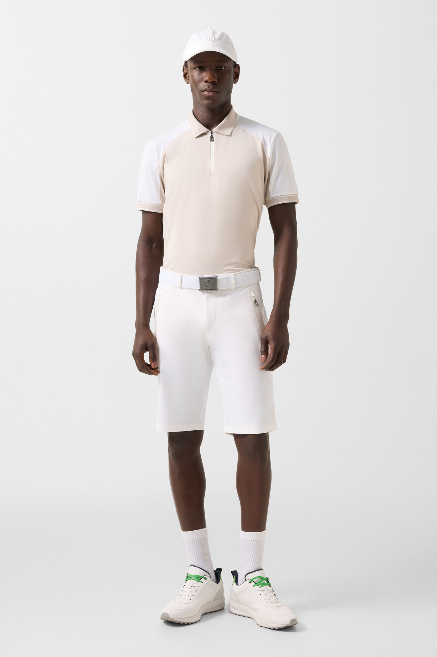 Fabius functional short-sleeved top Sand/white