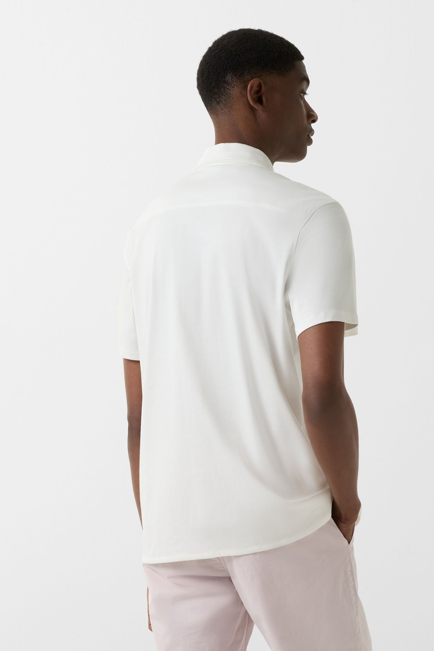 Jersey-Kurzarm-Hemd Franz Off-White