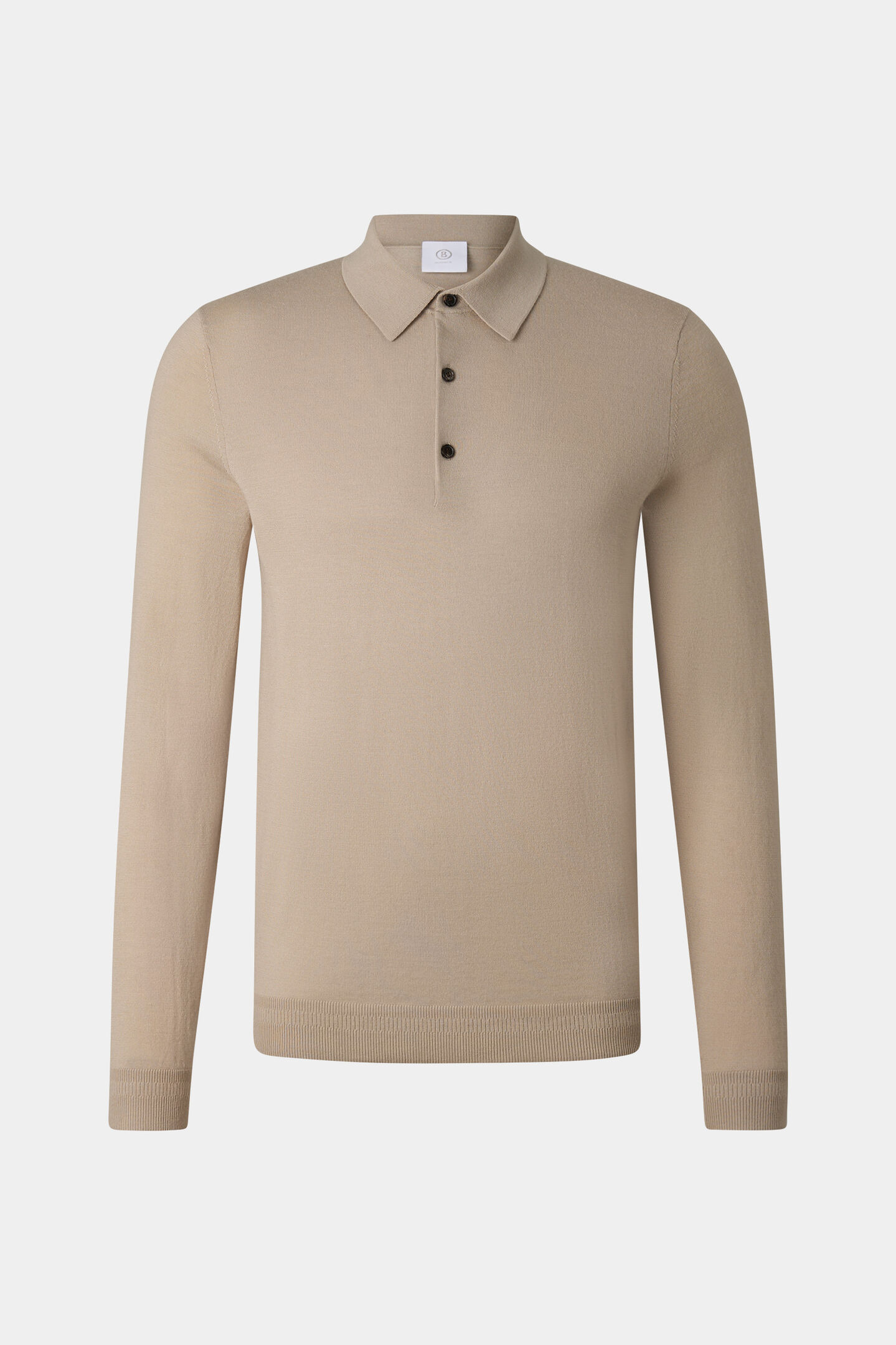 Strick-Polo-Longsleeve Jake Camel