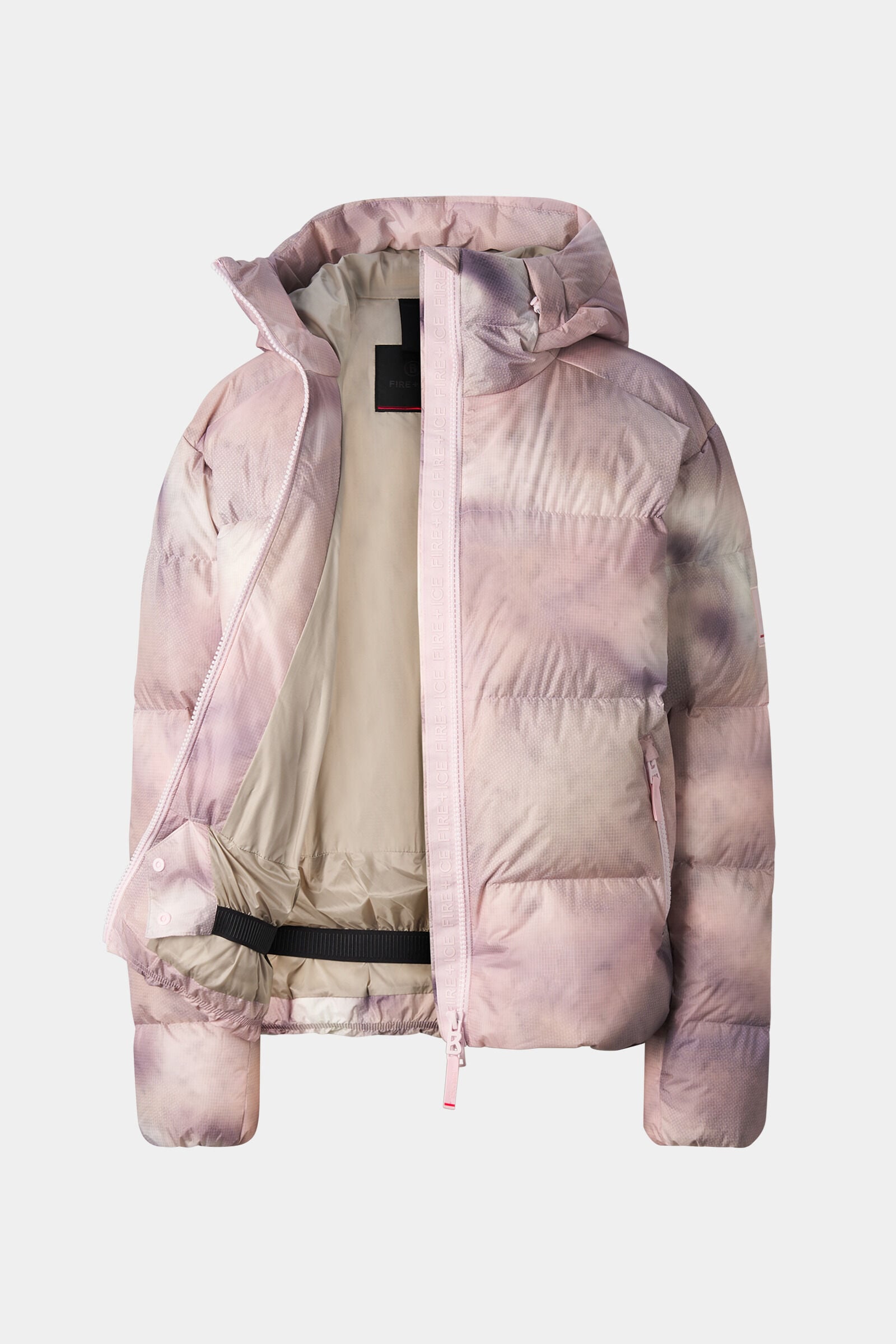Ski-Daunenjacke Vally Beige/Rosa