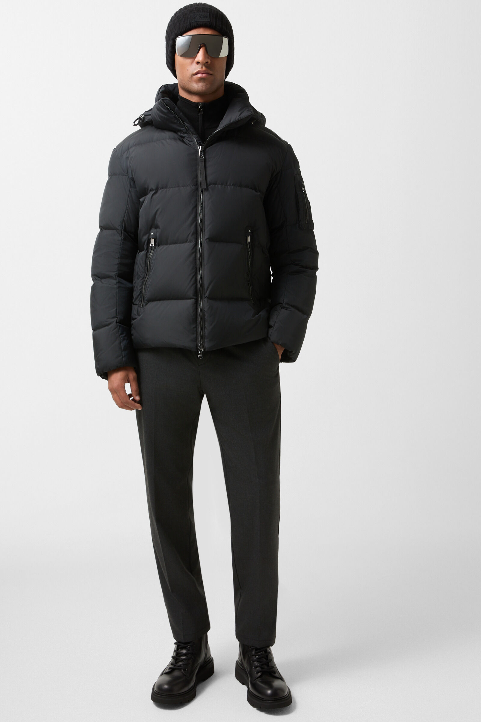 Ouri fine knit troyer Black