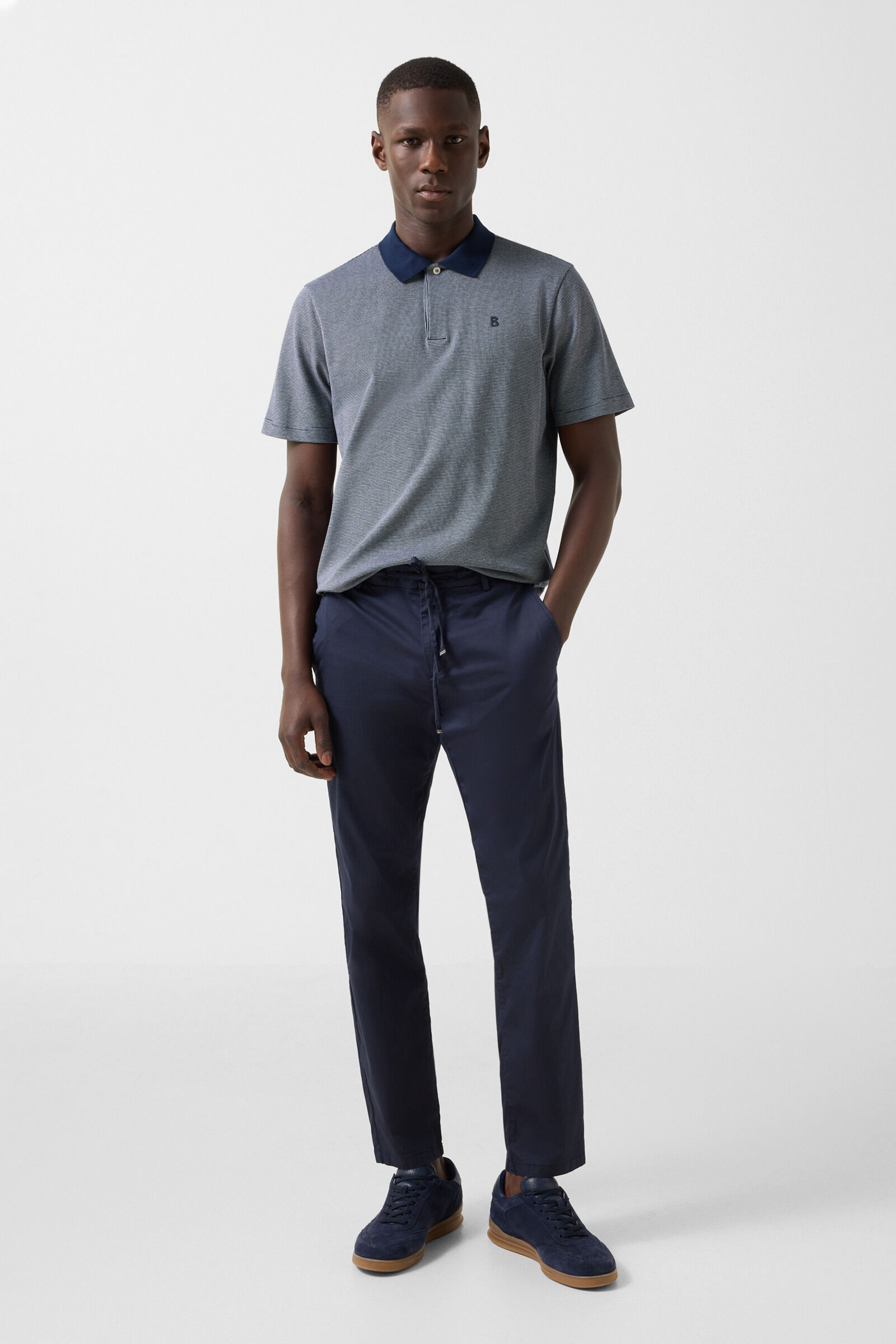 Wynn polo shirt Navy blue/white