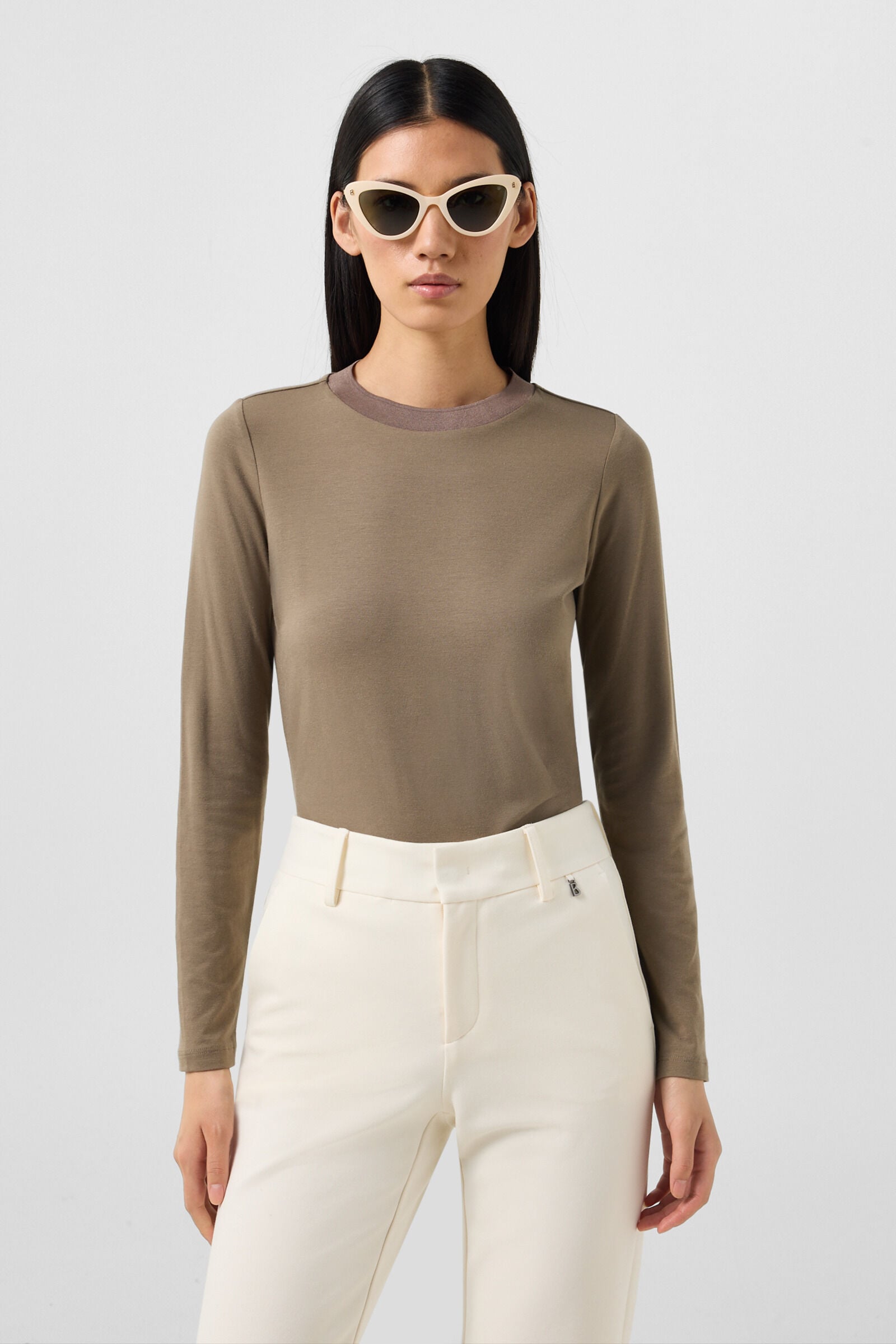 Longsleeve Alexi Graubraun