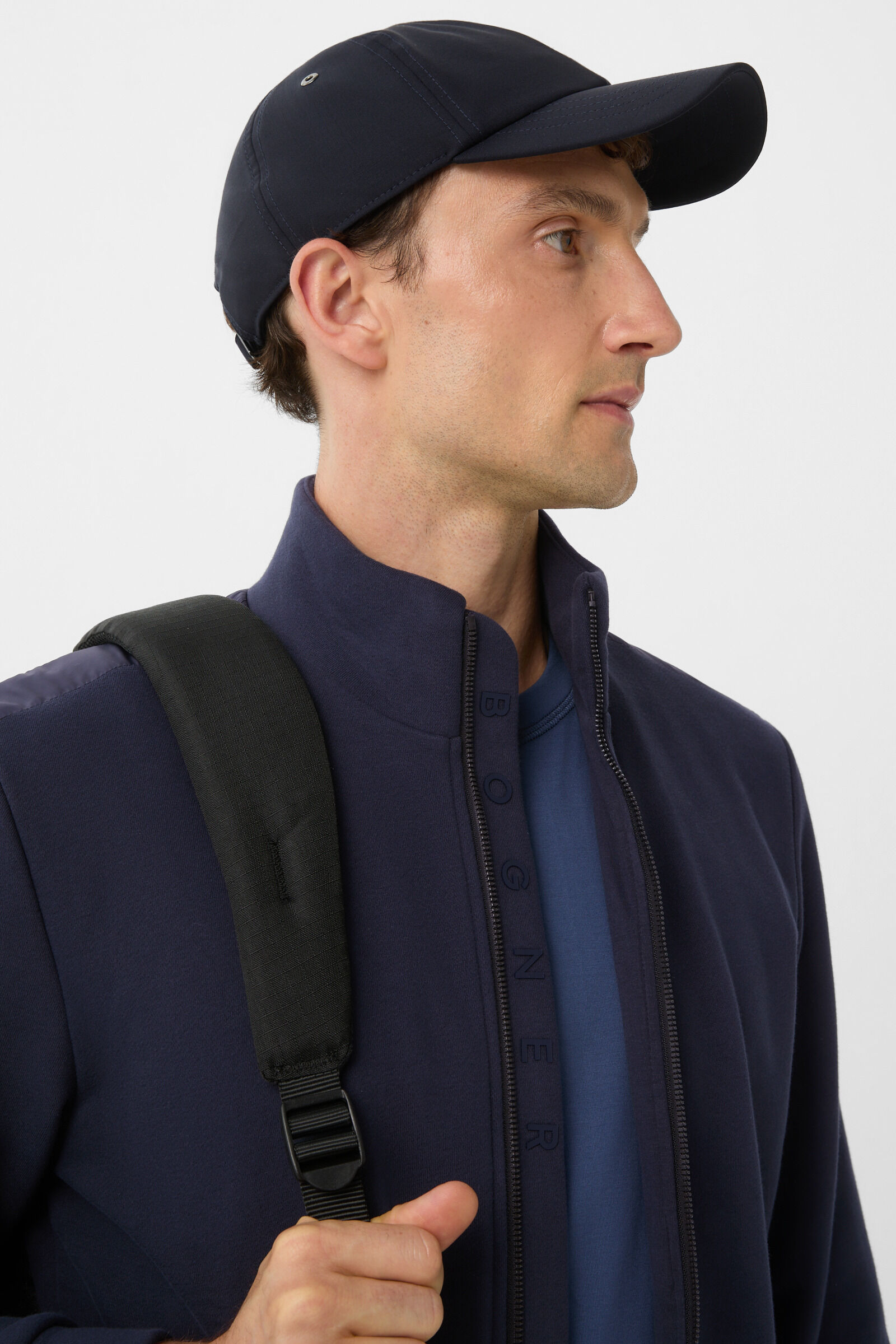 Mario jersey jacket Navy blue