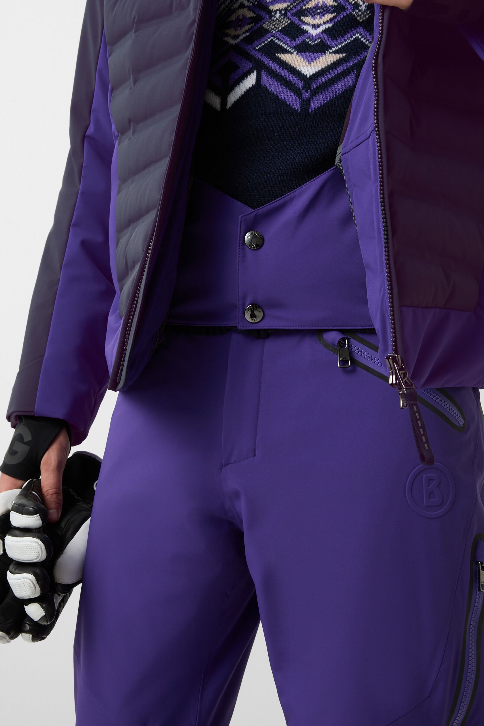 Feliks down ski jacket Navy blue/purple