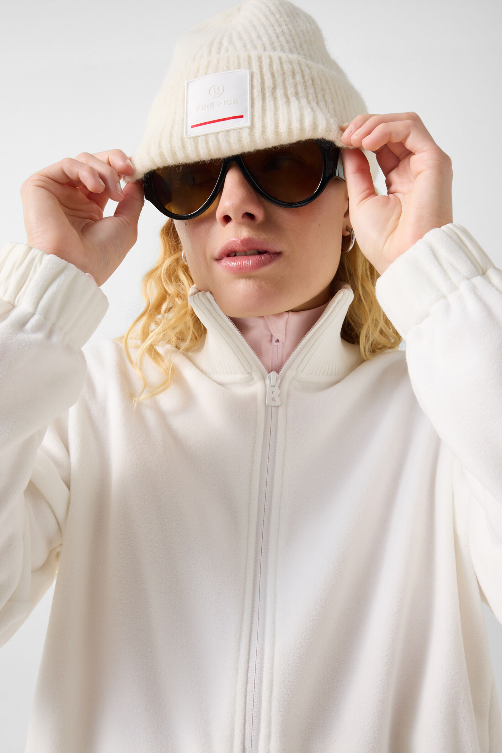 Lucy mid-layer fleece jacket Cream