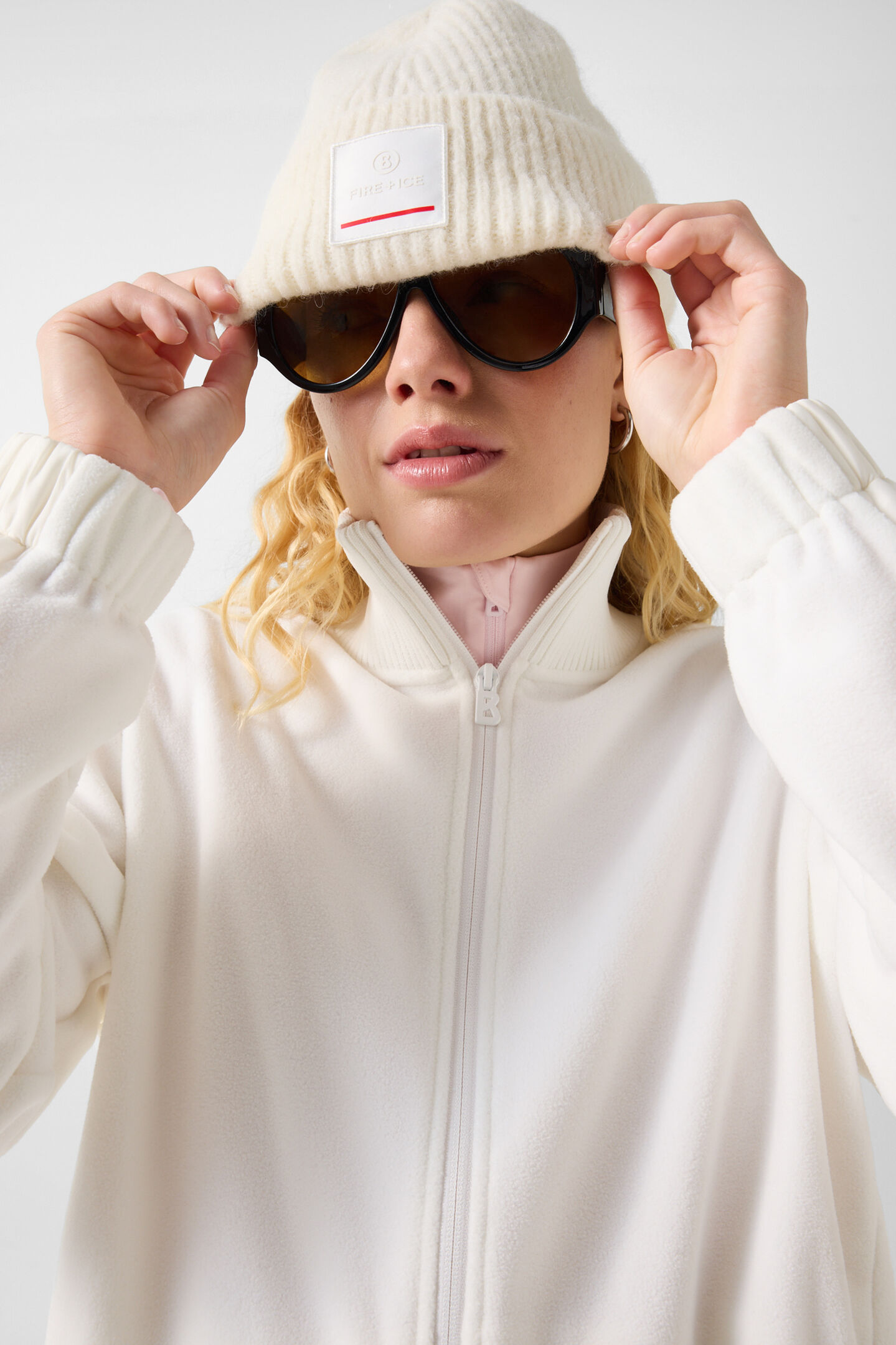 Lucy mid-layer fleece jacket Cream