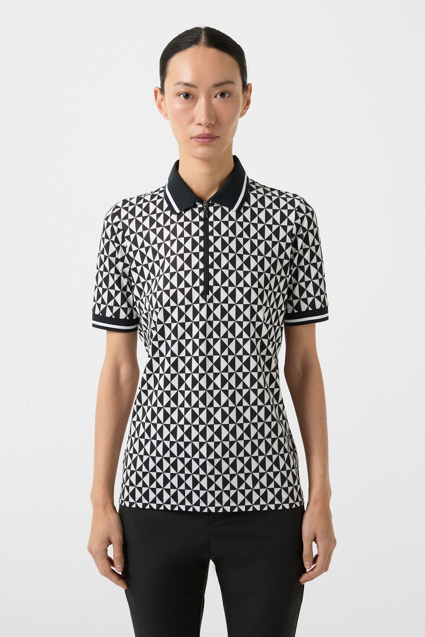 Calista functional short-sleeved top Black/white