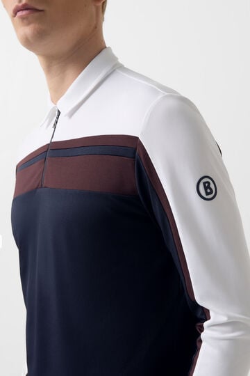 Polo-Longsleeve Gernot Navy-Blau/Weiß Polo-Longsleeve Gernot Navy-Blau/Weiß