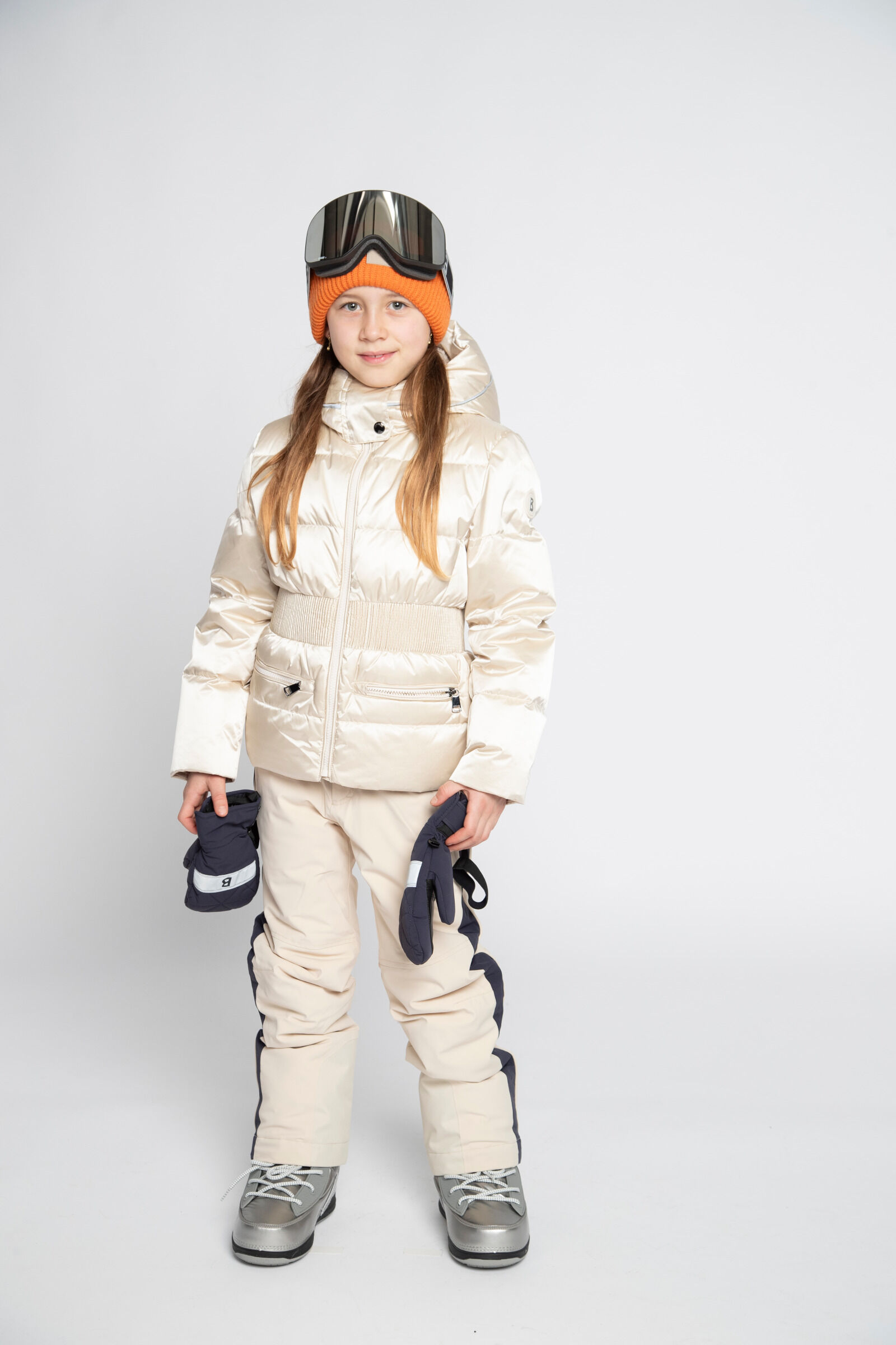 Kids down ski jacket Taylor Beige
