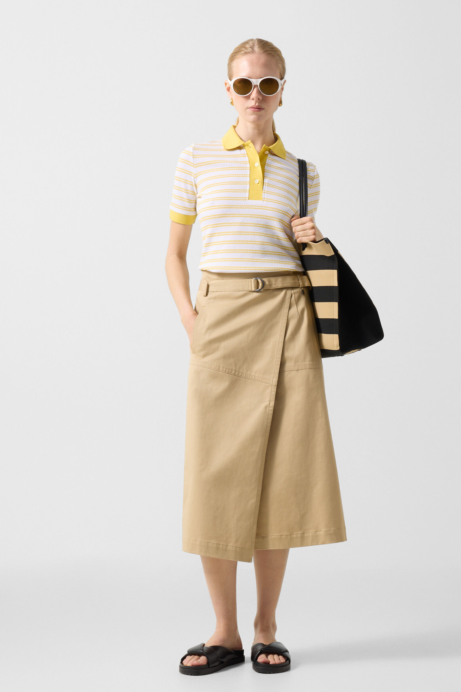 Jocy wrap skirt Camel