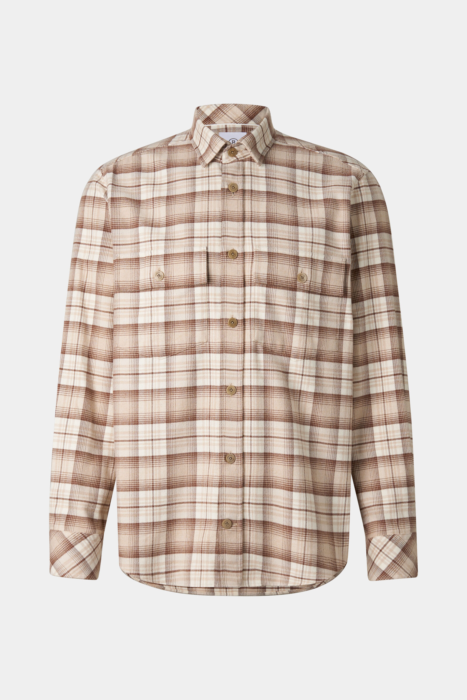 Heiko flannel shirt Brown/Beige
