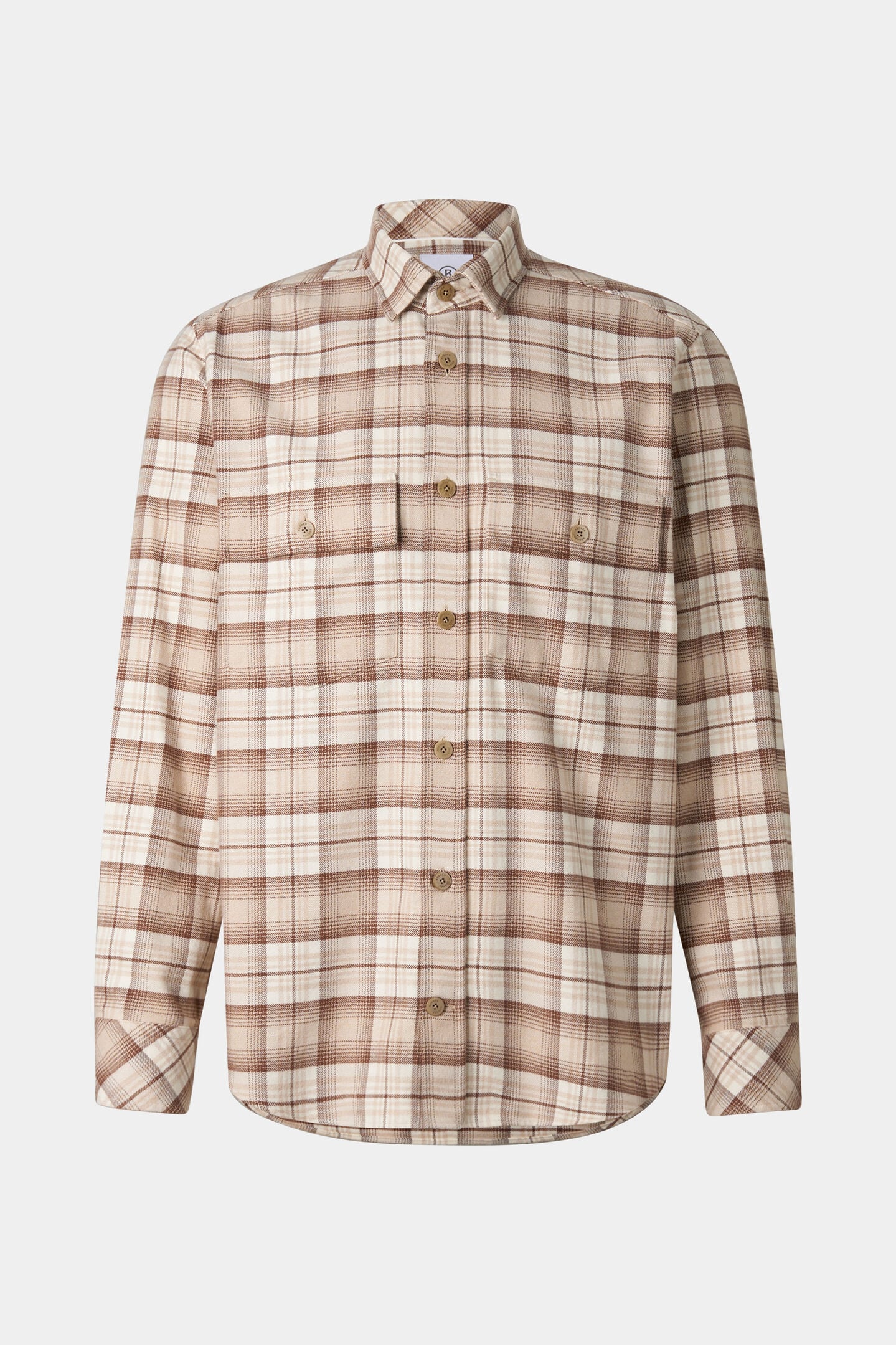 Heiko flannel shirt Brown/Beige
