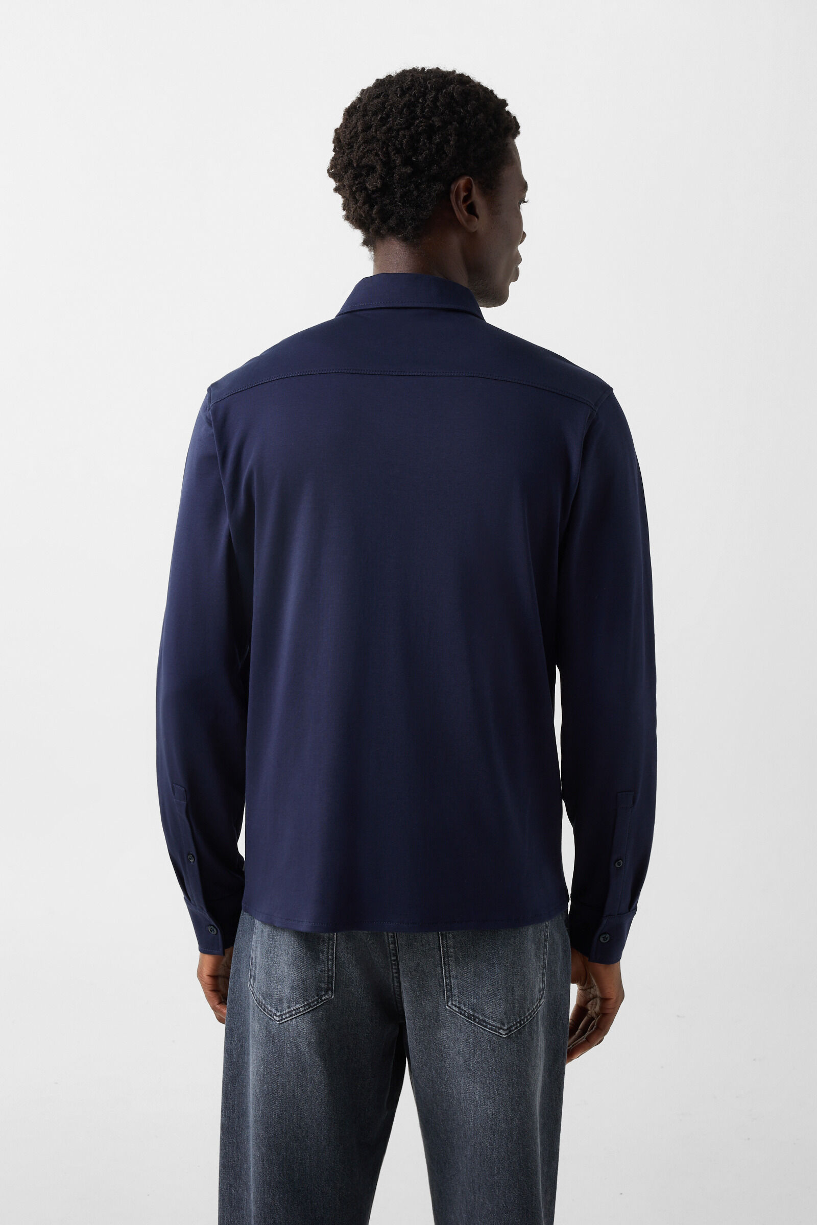 Franz cotton shirt Navy