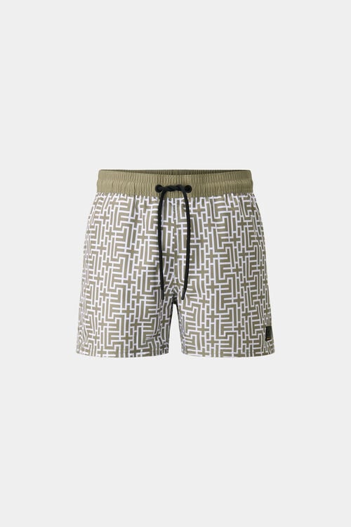 Badeshorts Nelson Khaki/Weiß