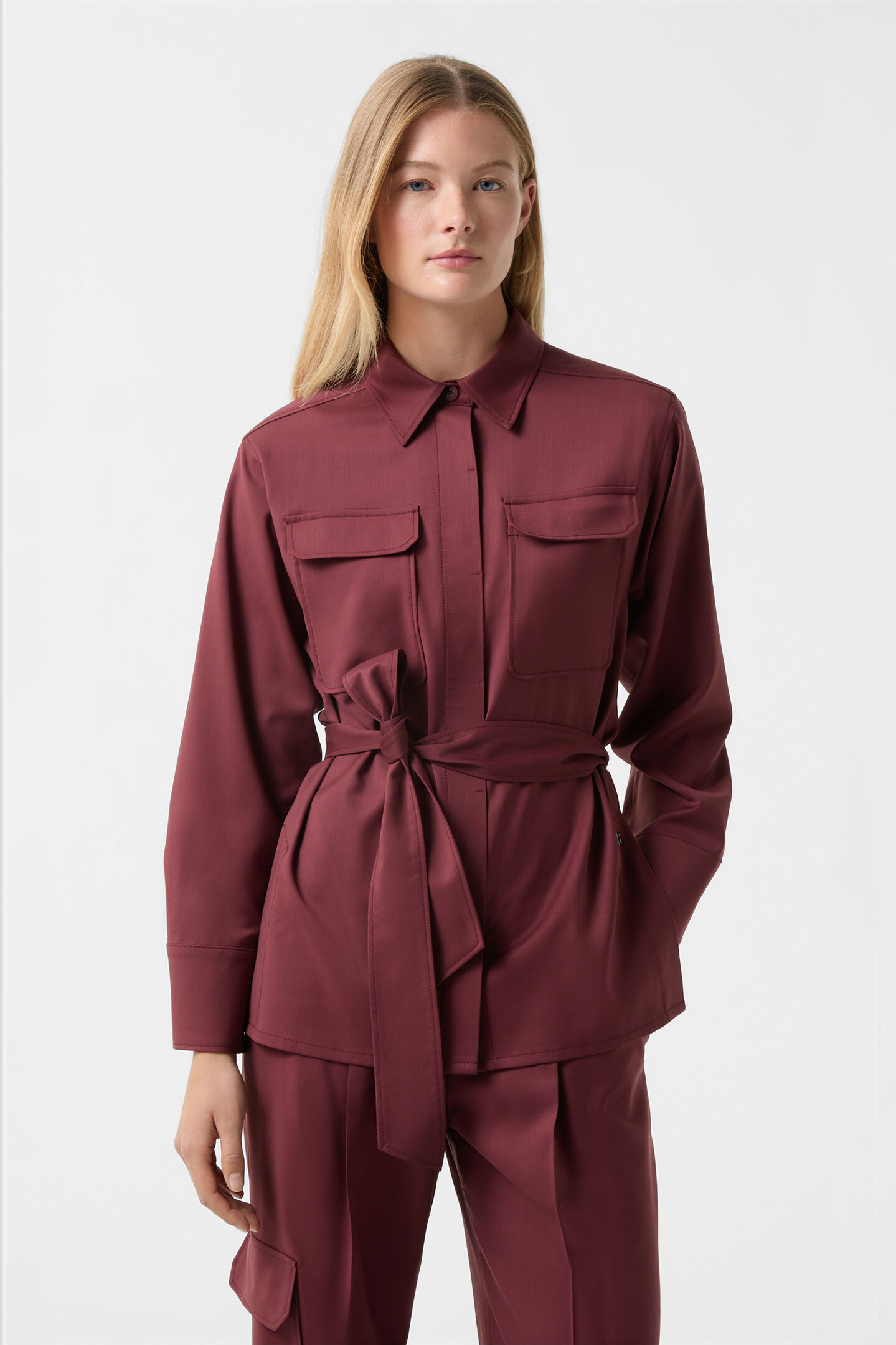 Ysette blouse Wine red