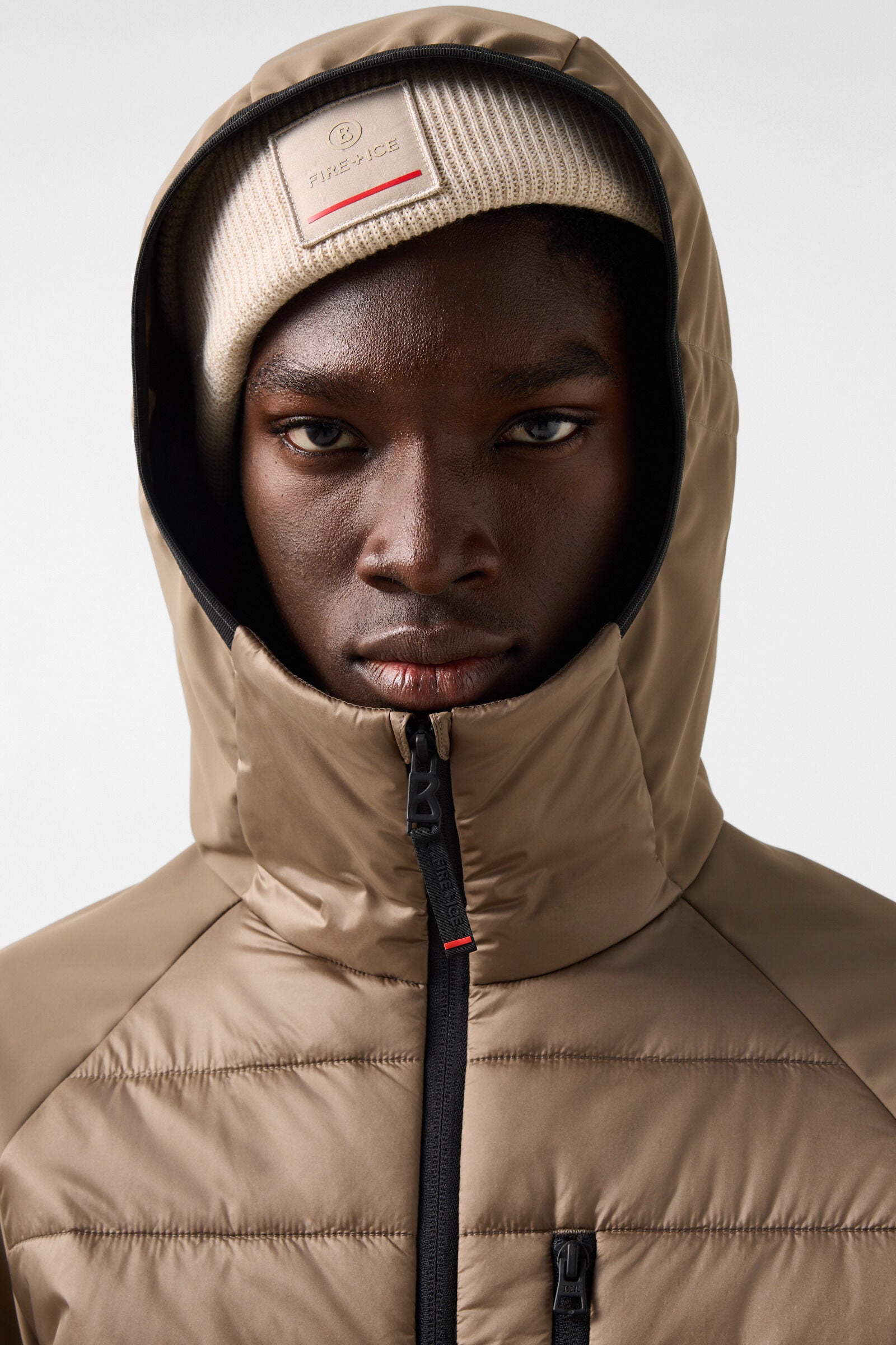 Anian Softshell Quilted Jacket Taupe