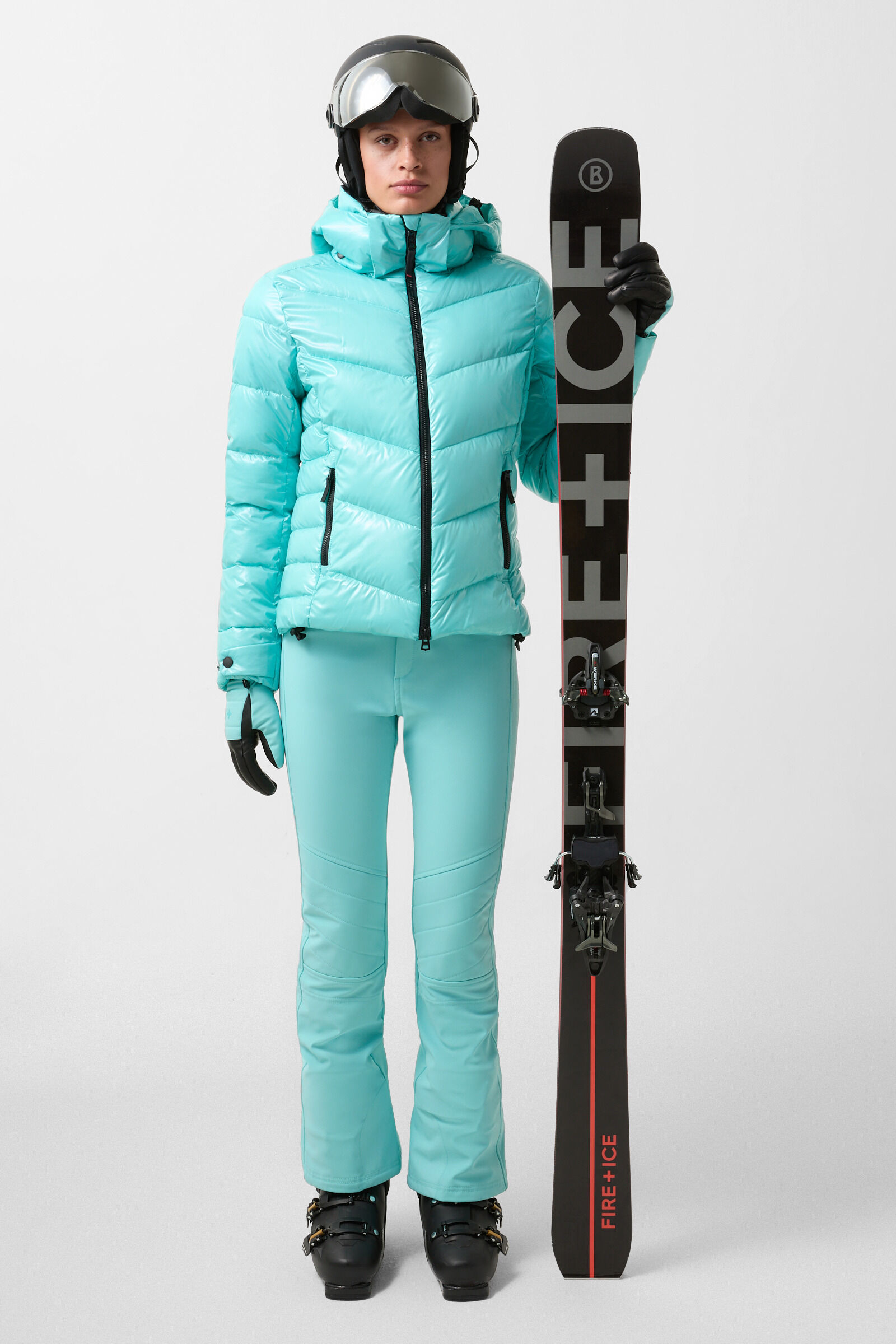 Zula softshell ski trousers Ice blue